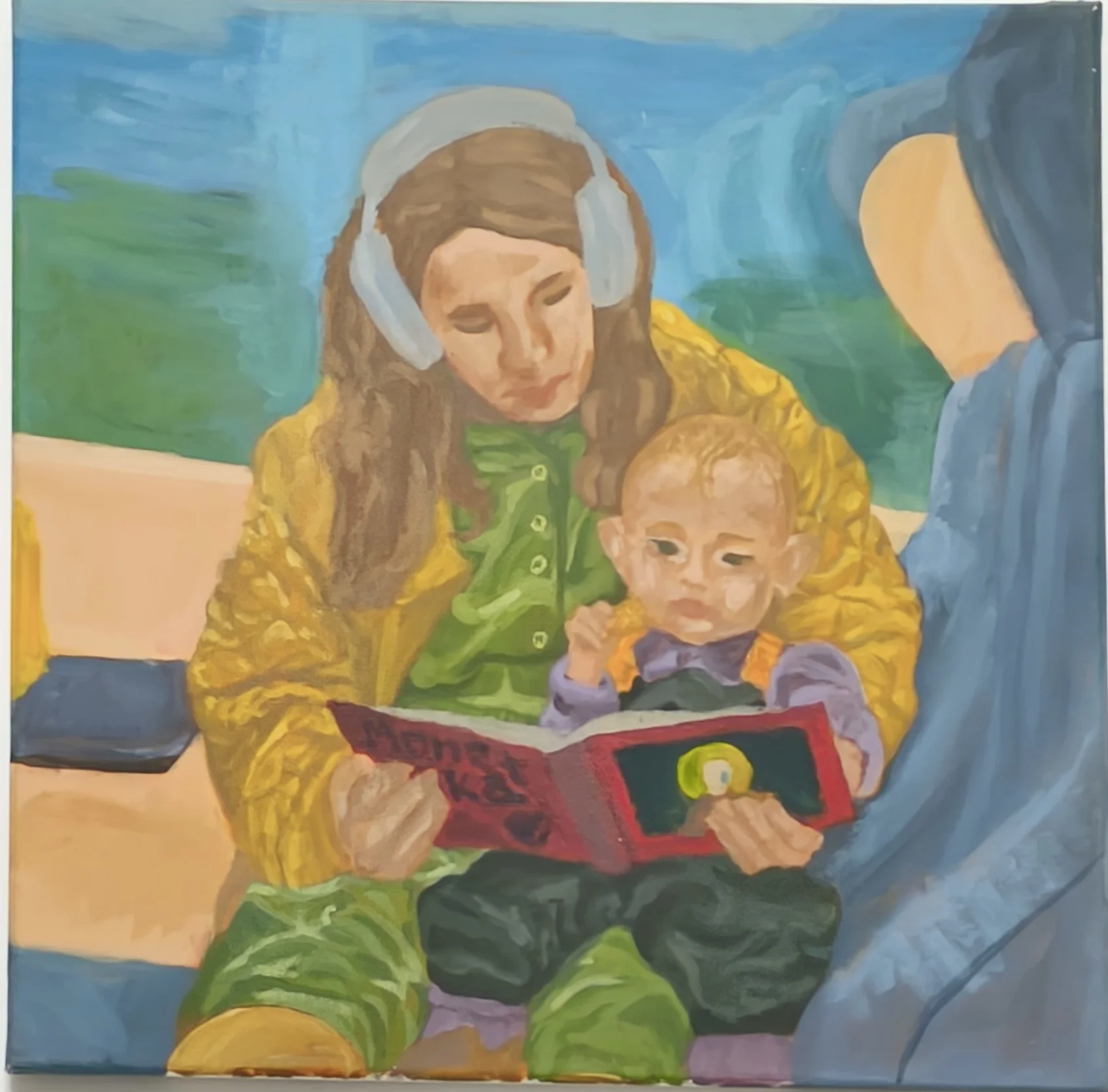 משפחה צעירה ברכבת