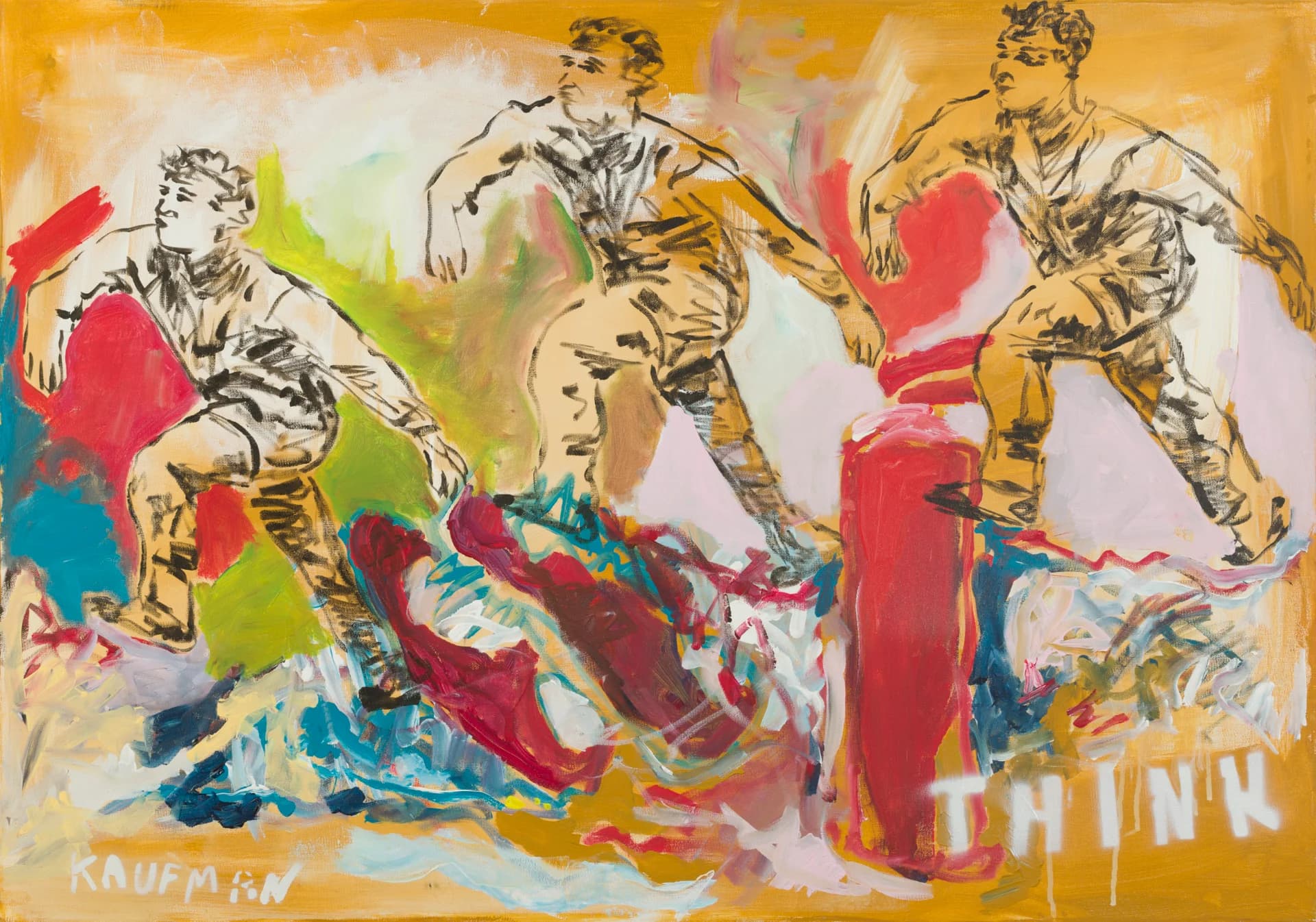 Three Figures in Motion
