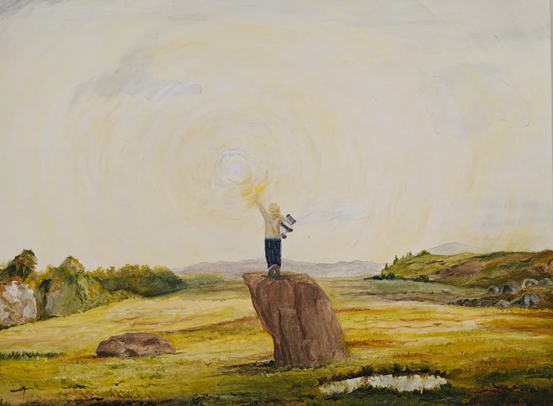 child coloring the sun with yellow