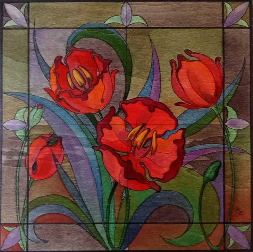 Scarlet Tulip Reverie