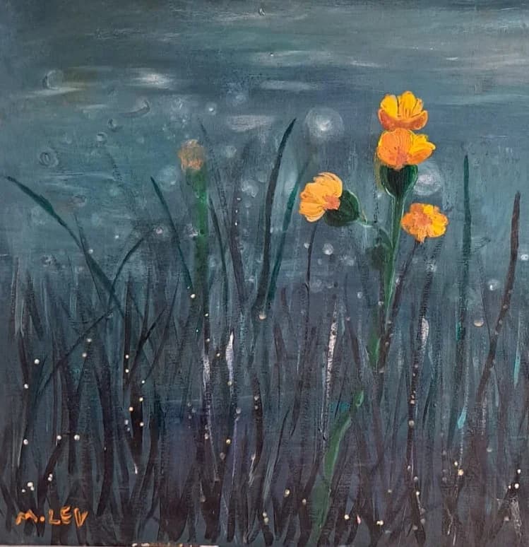 Golden Blooms at Dusk
