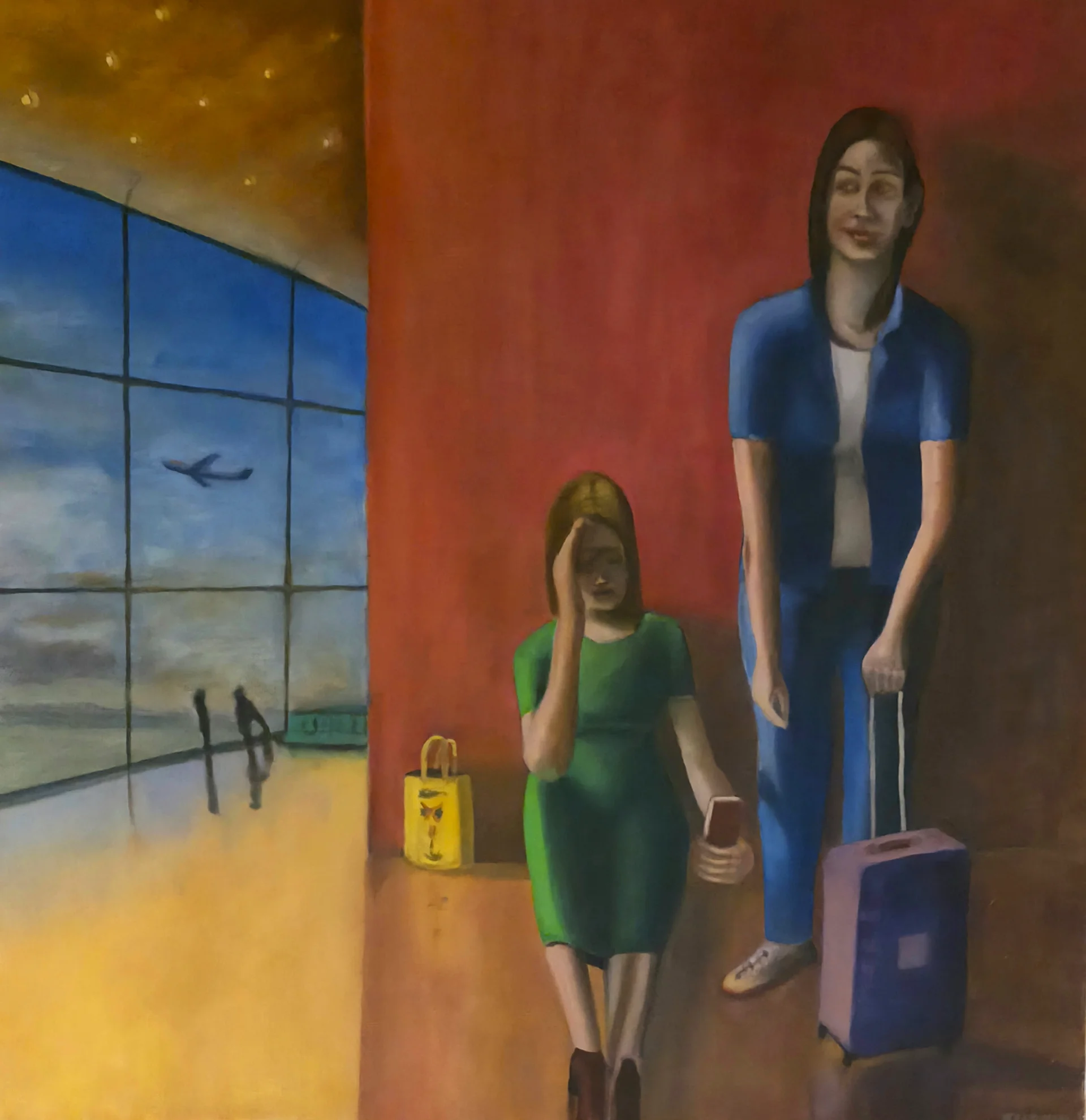 In the airport.