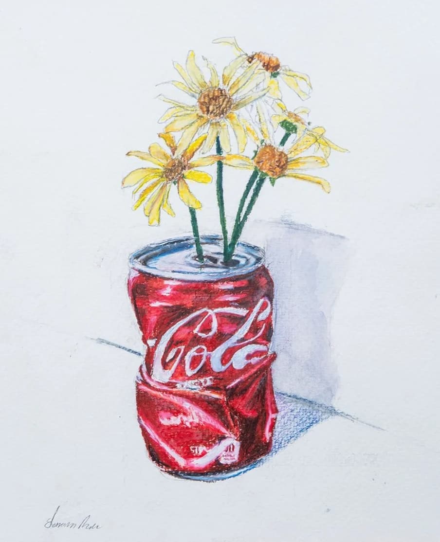 Daisies in Crimson