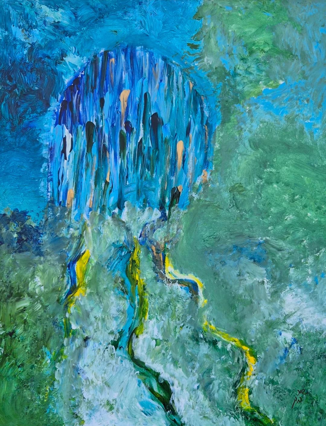 Cascade in Blue