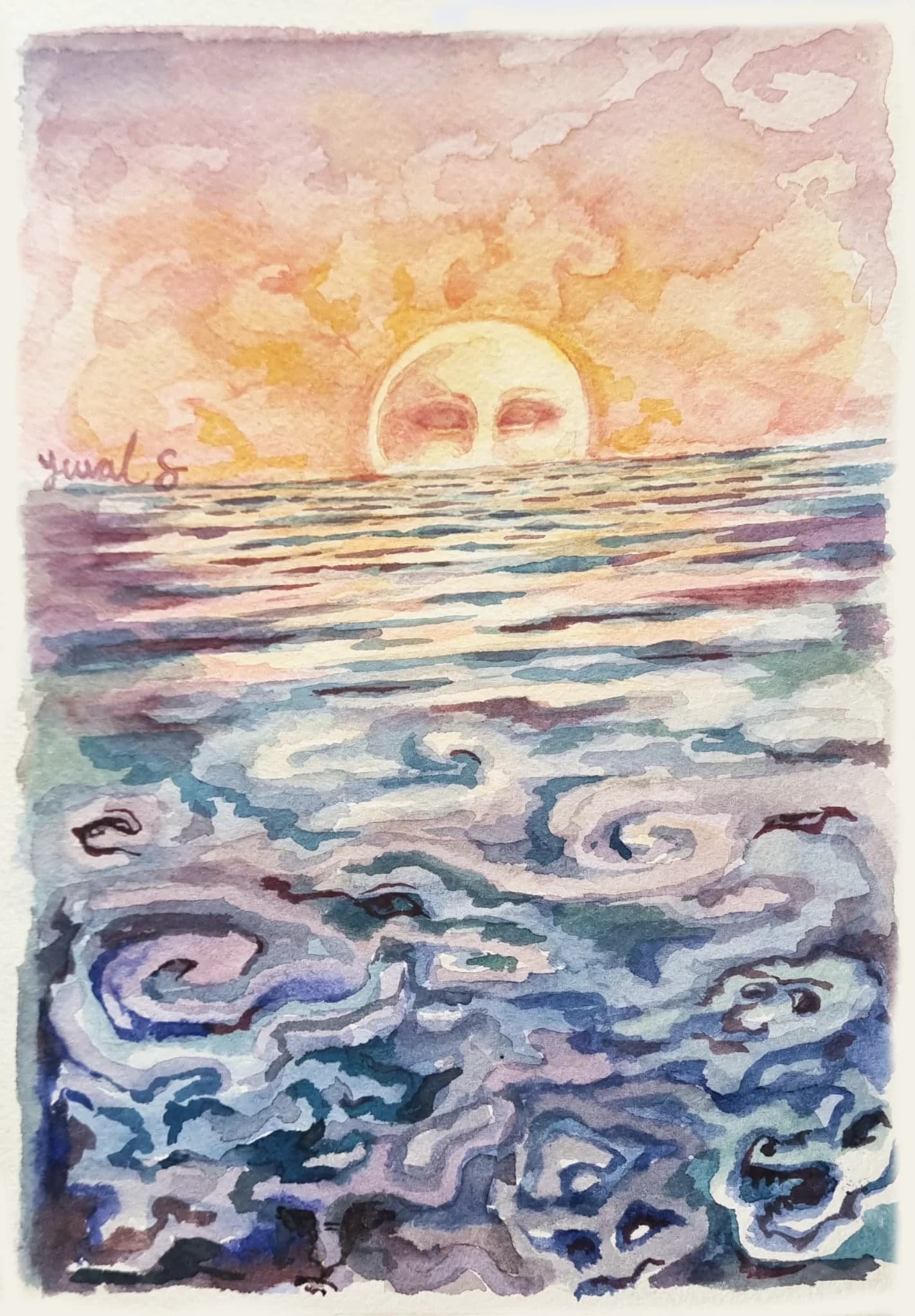 above the surface