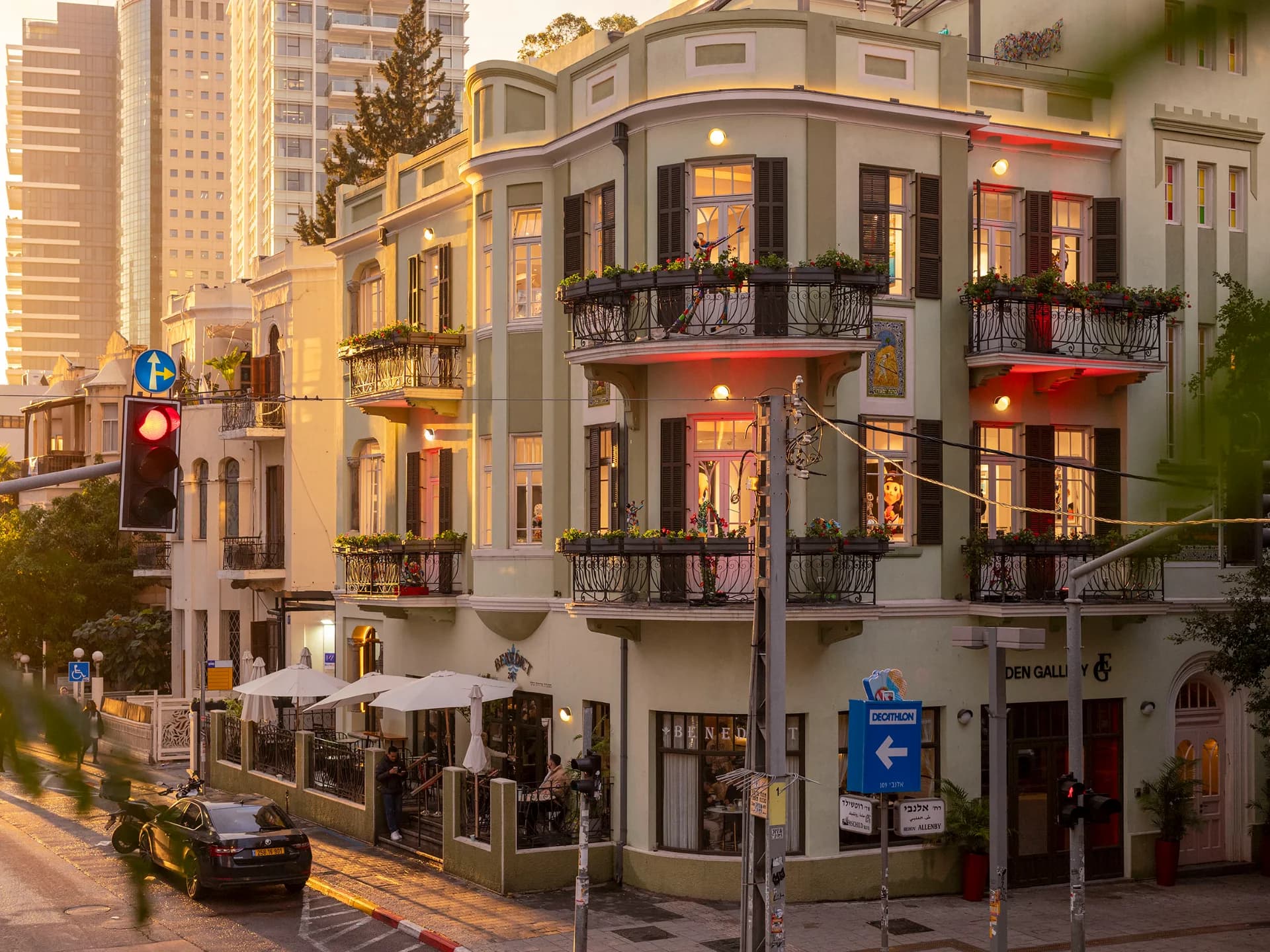 Eclectic architecture at Rothschild, Tel Aviv