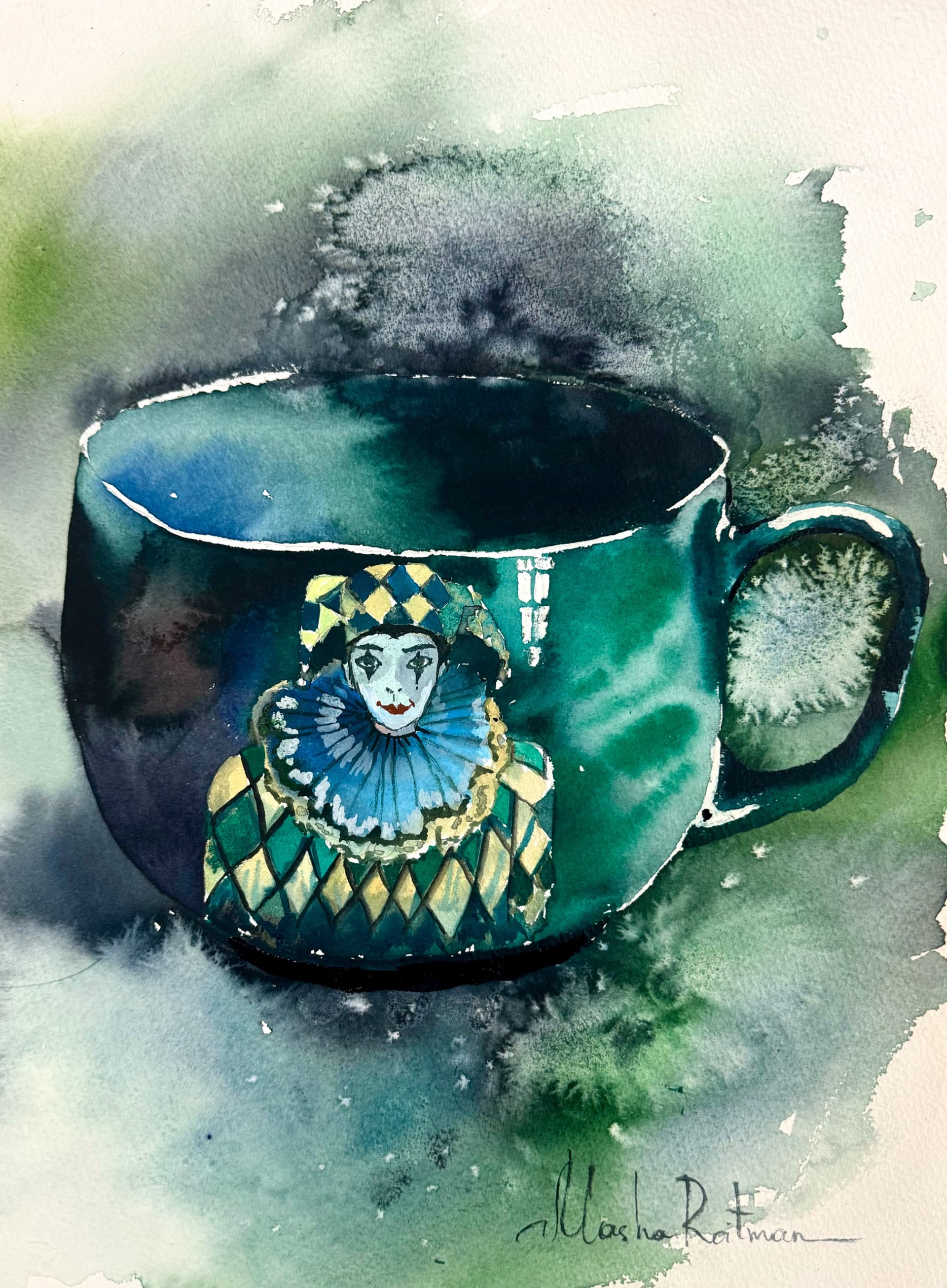 Harlequin Teacup
