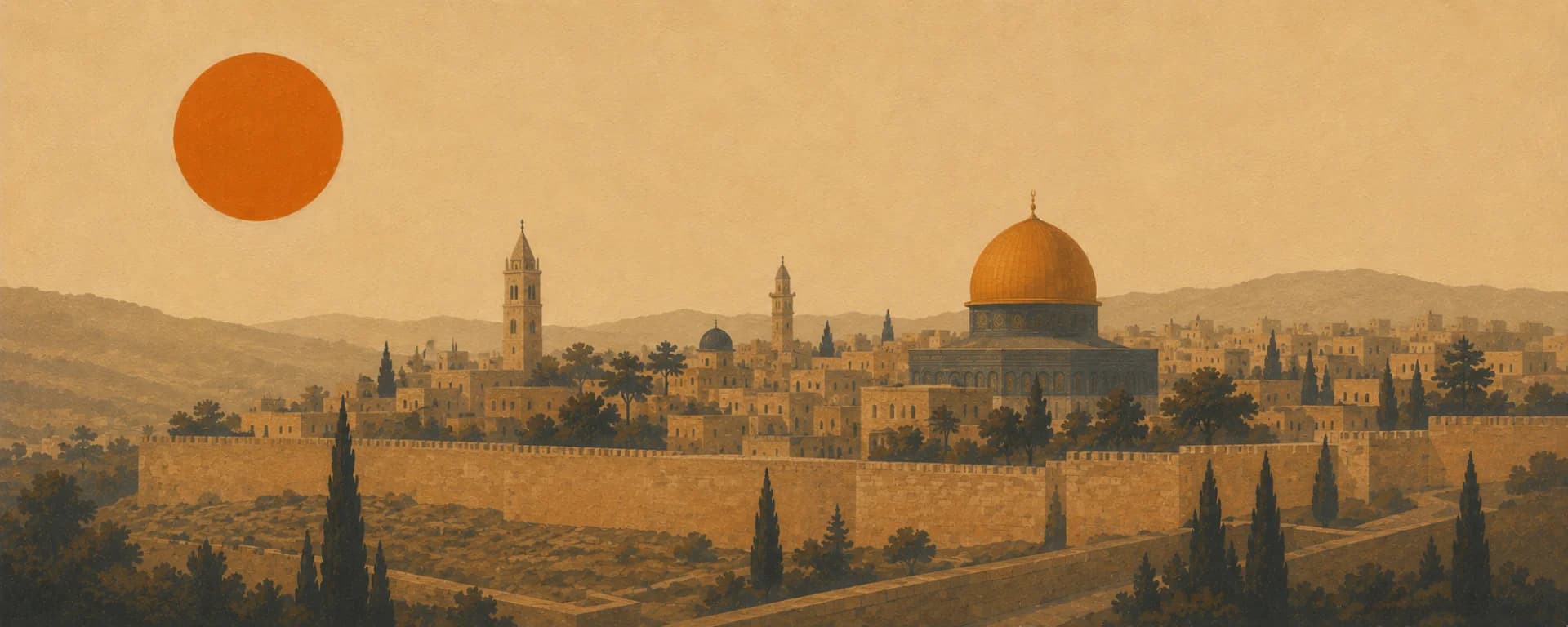 Golden City at Dusk