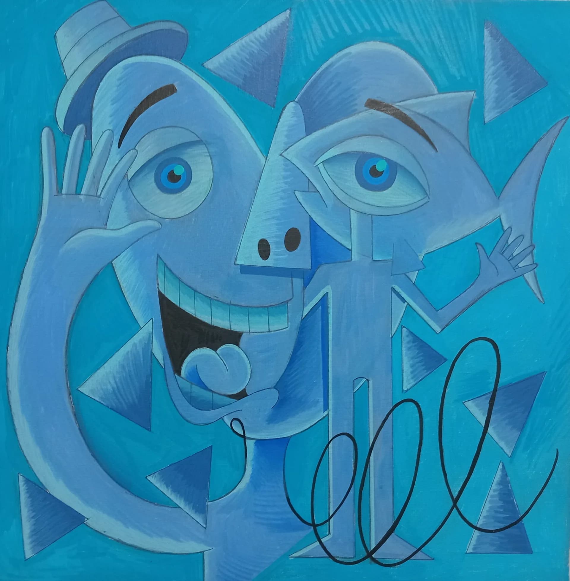 Blue Harlequin Dialogue