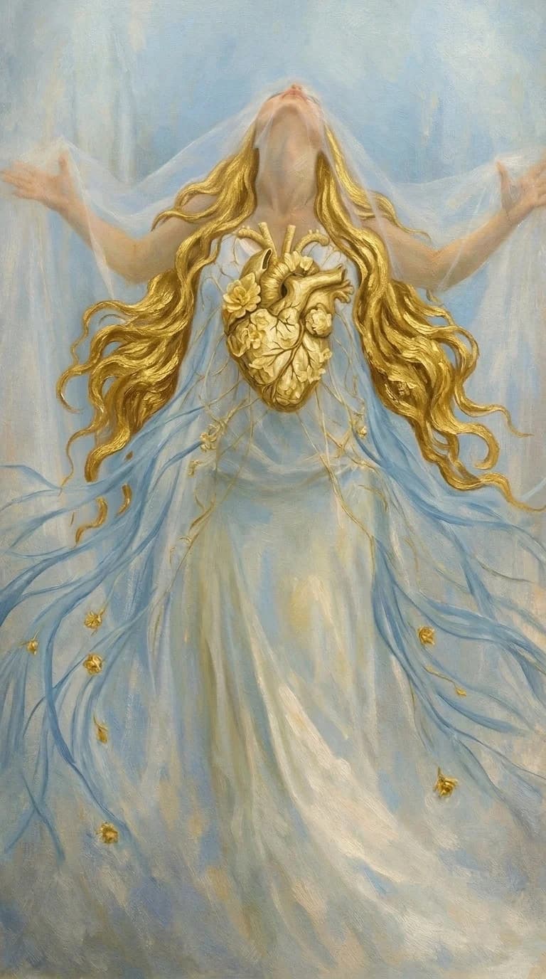 Gilded Open Heart