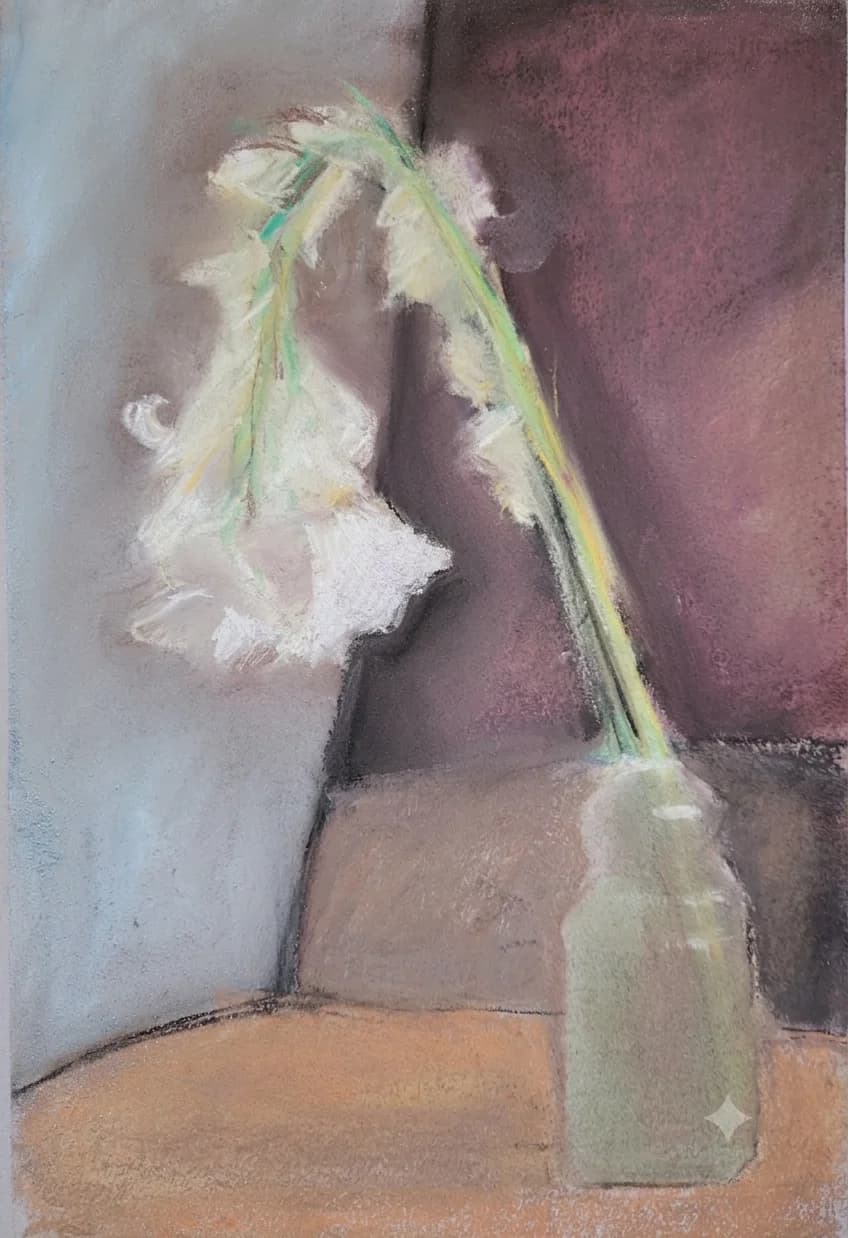 Wilted White Bloom