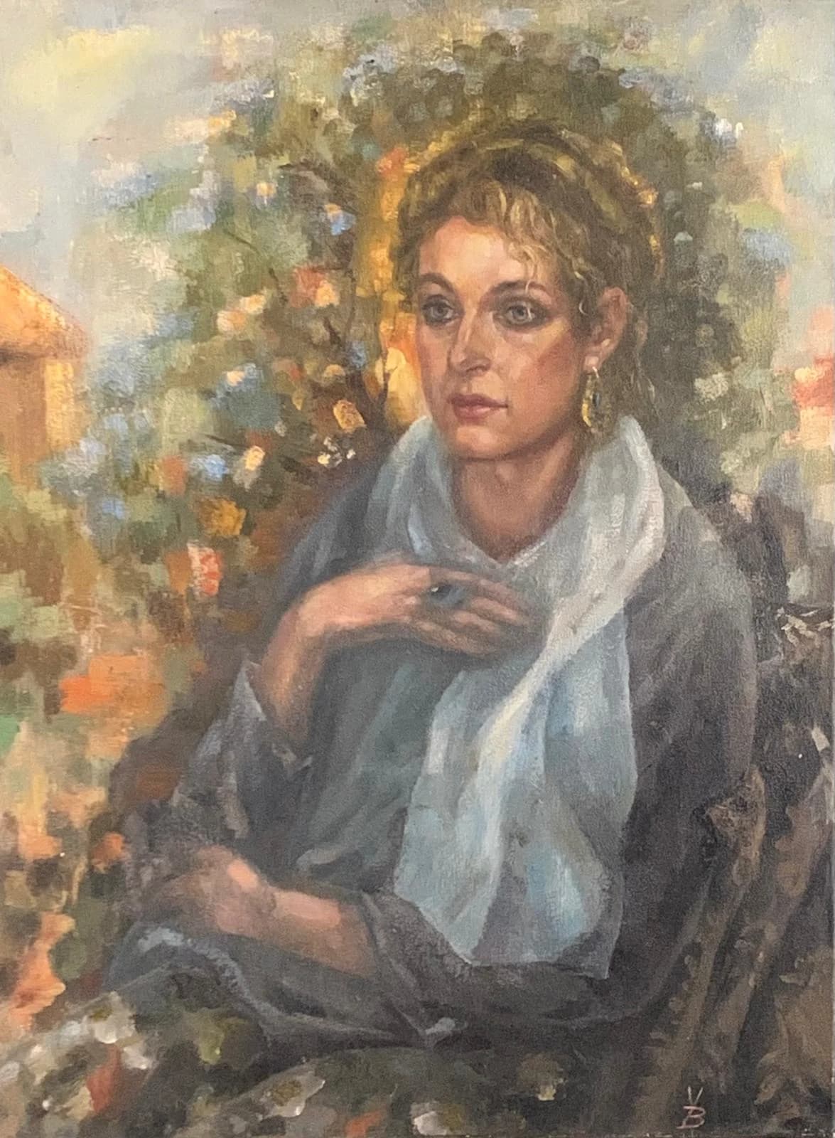 Blue Scarf Portrait