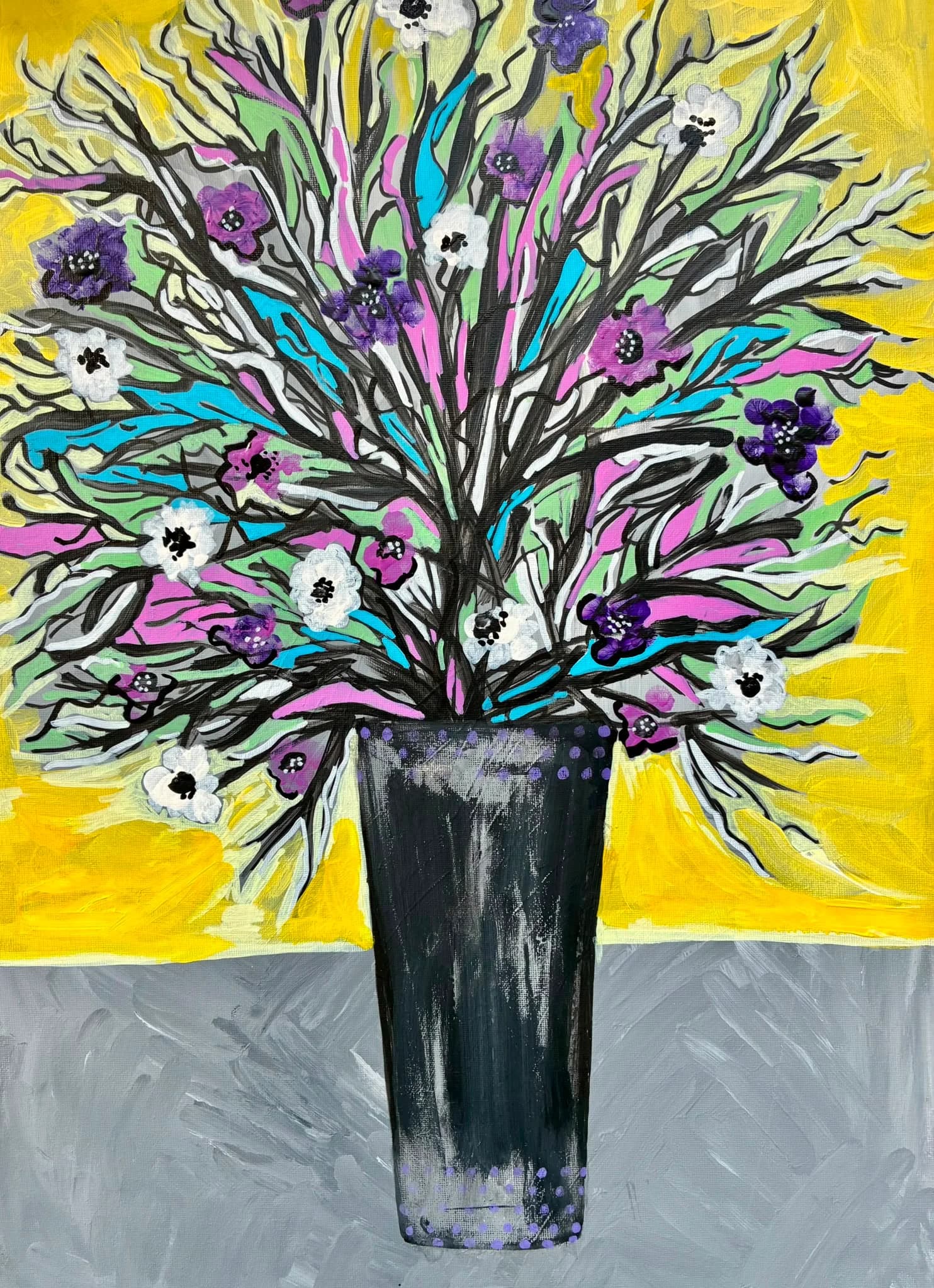 Wild Bouquet in Black