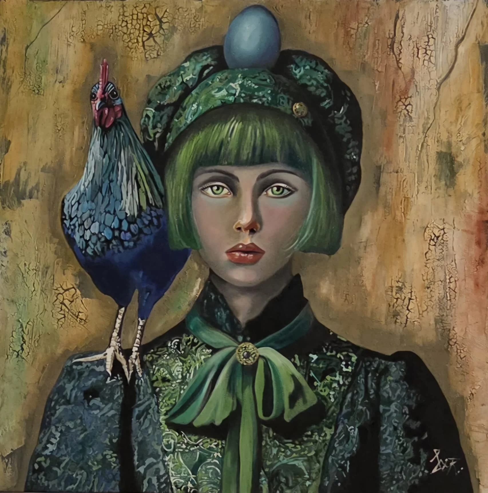 Blue rooster