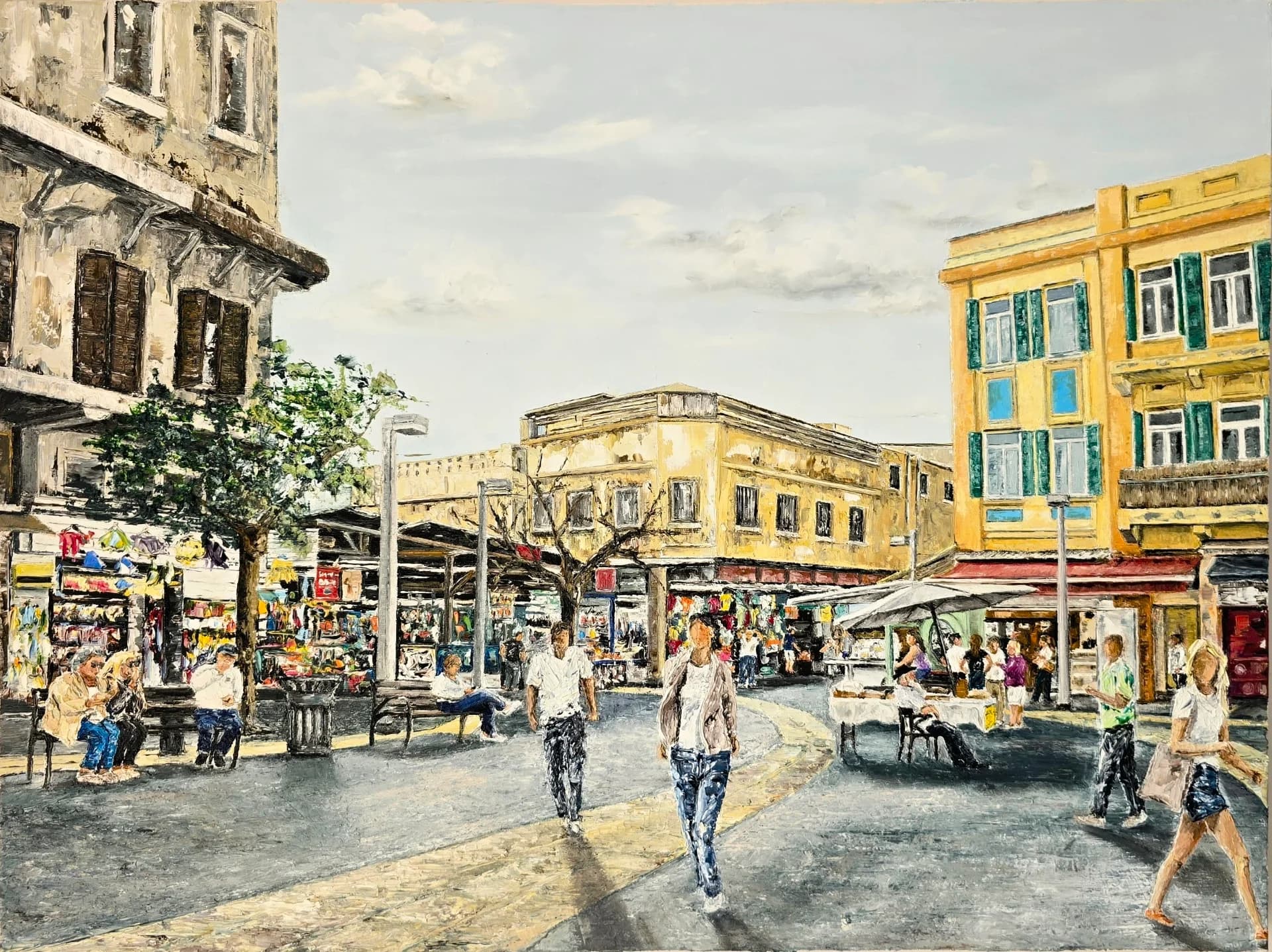 Market Street scene שוק הכרמל