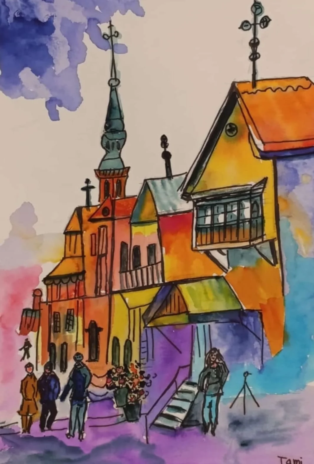 Encounters in a Colorful Alley