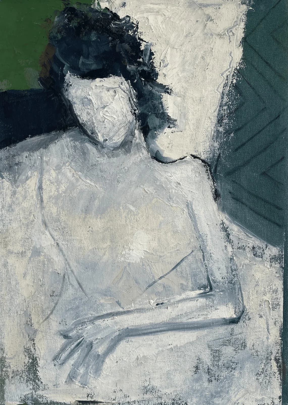 Seated Figure in White