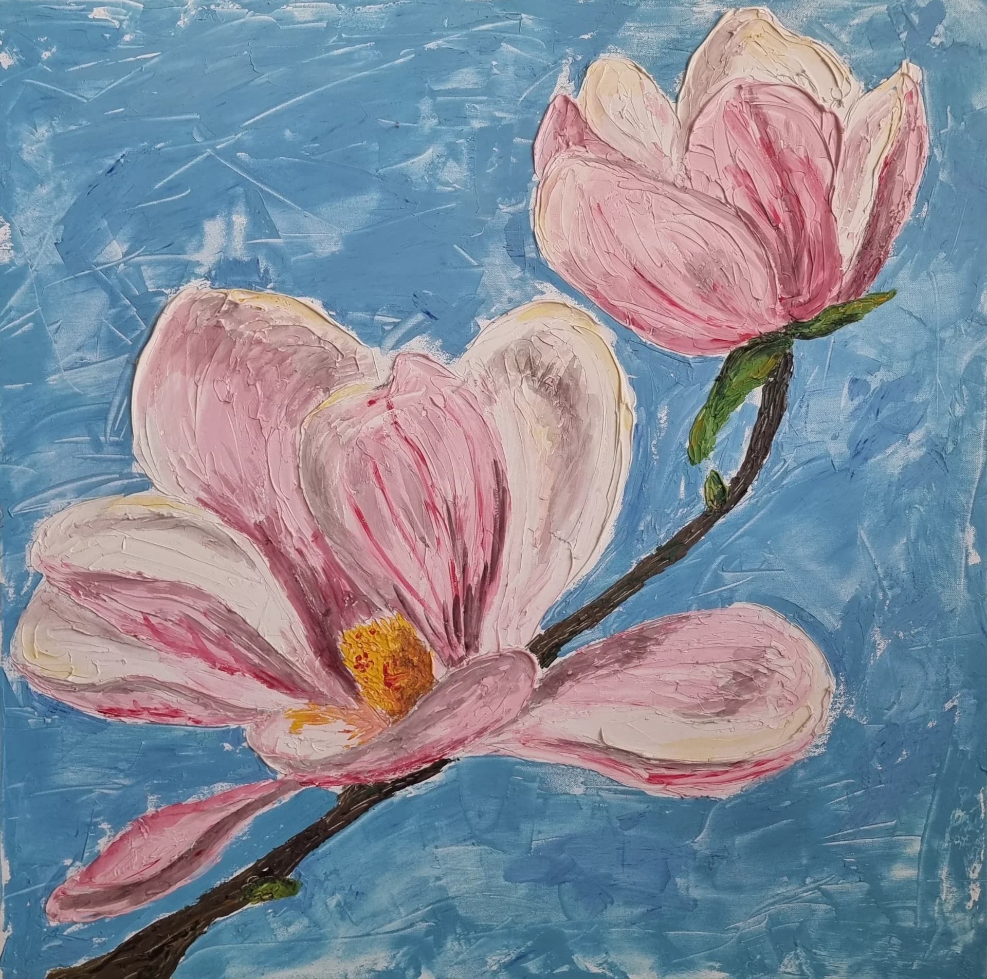 Pink Magnolia Branch