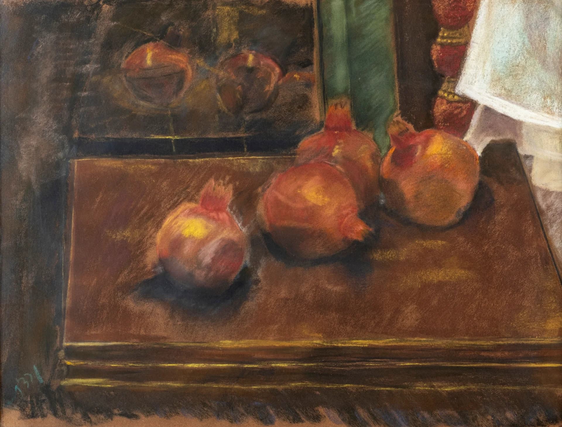 Pomegranates by the Mirror