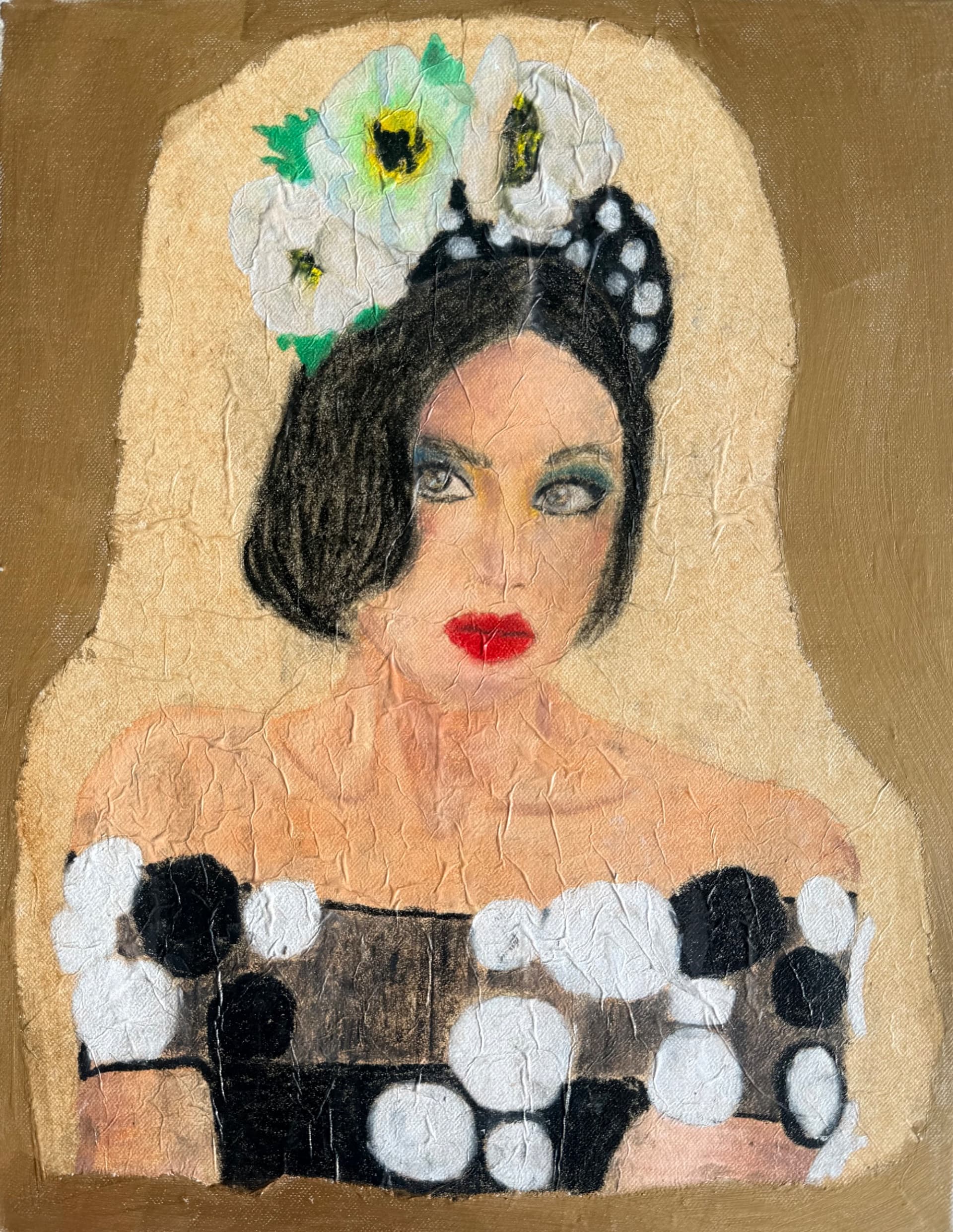 Woman with White Flowers