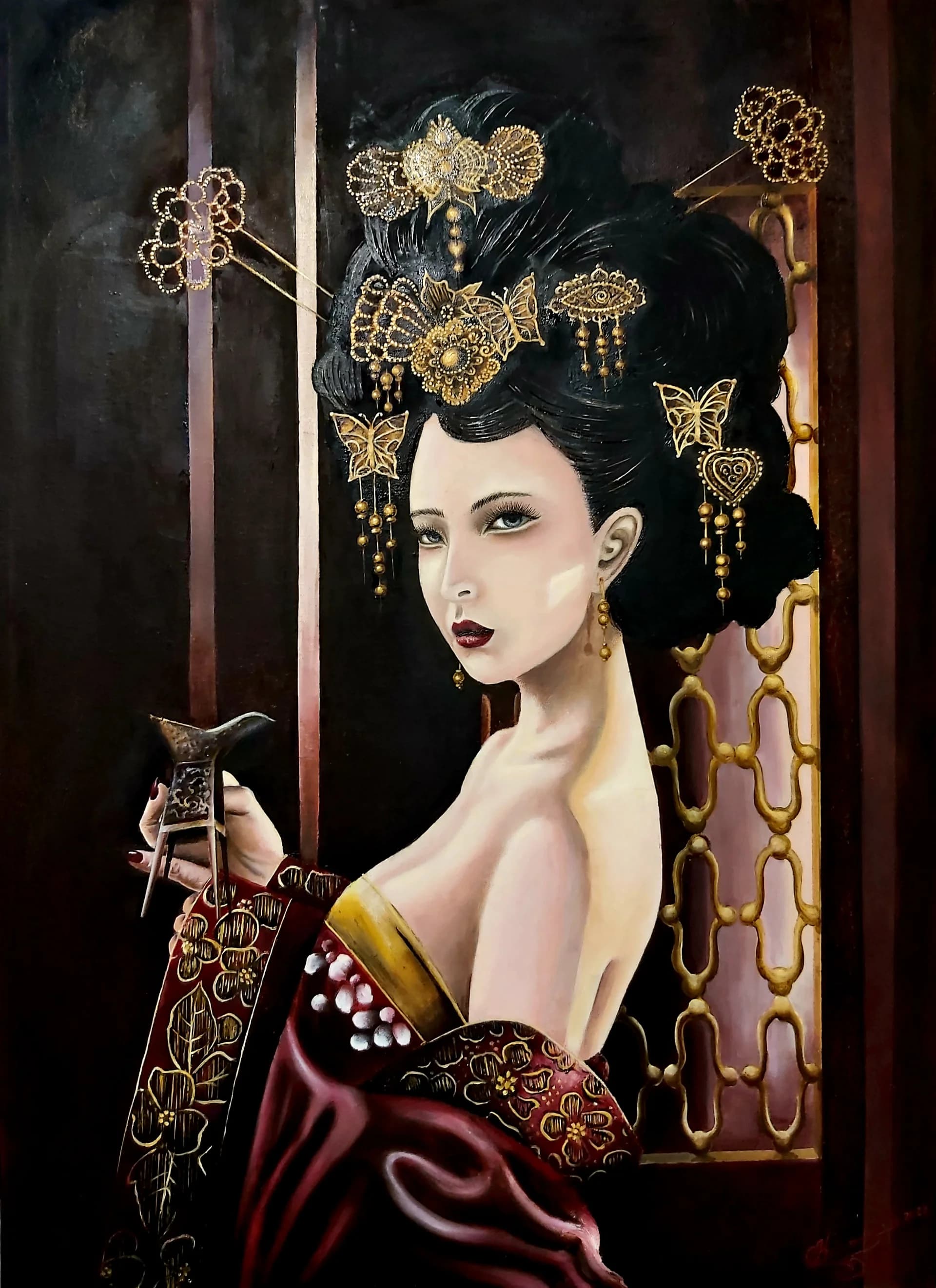 Golden Hair Ornaments