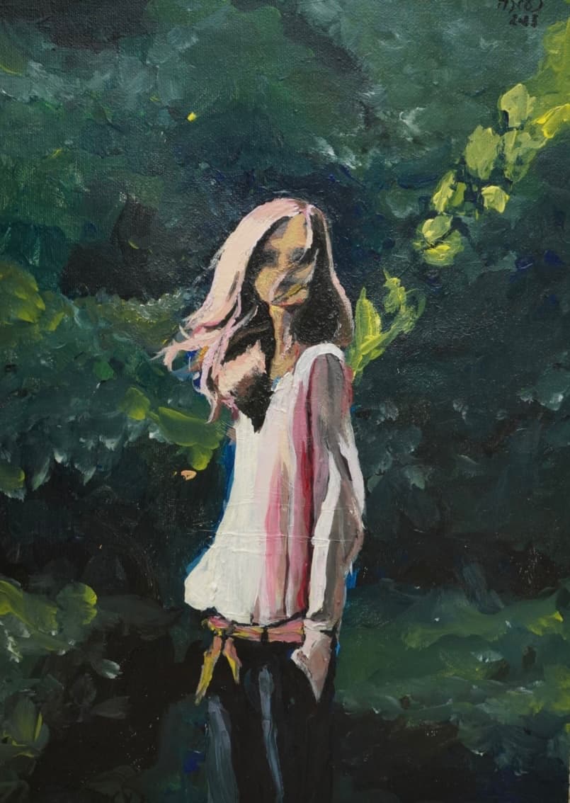 Woman in Green Shade