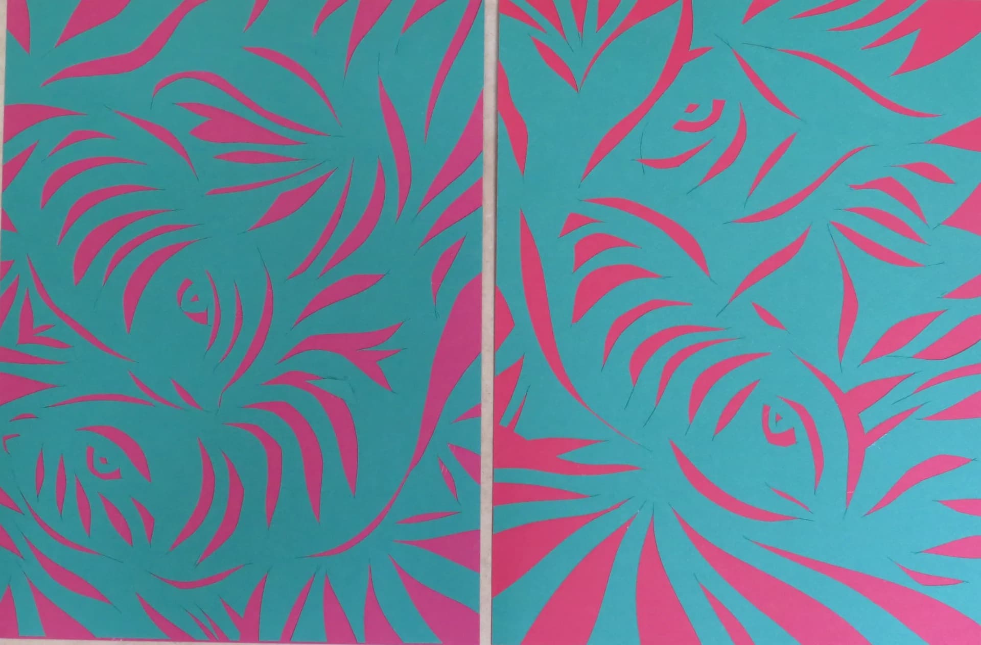 Teal Cut Rhythm - Papercuts