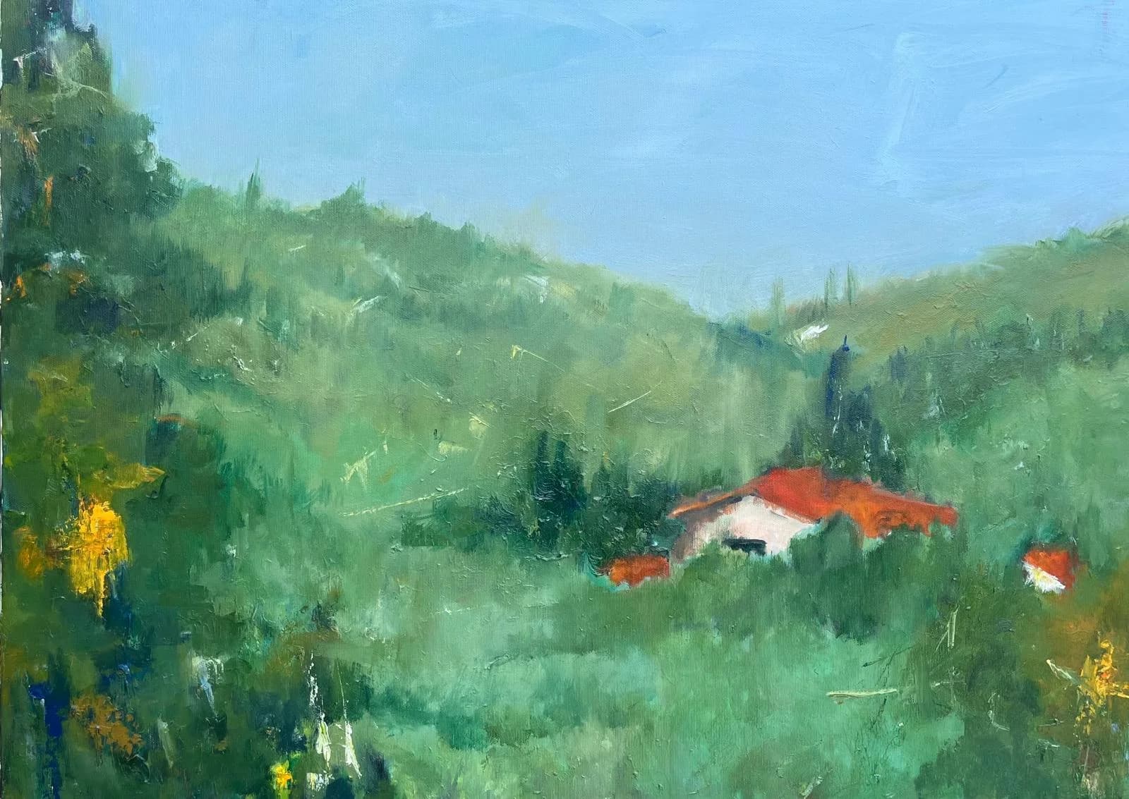 Hillside House in Green
