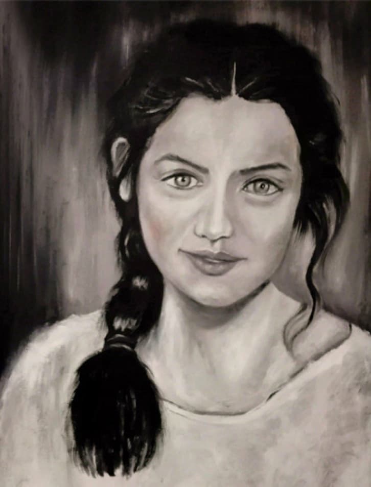 Girl with a braid