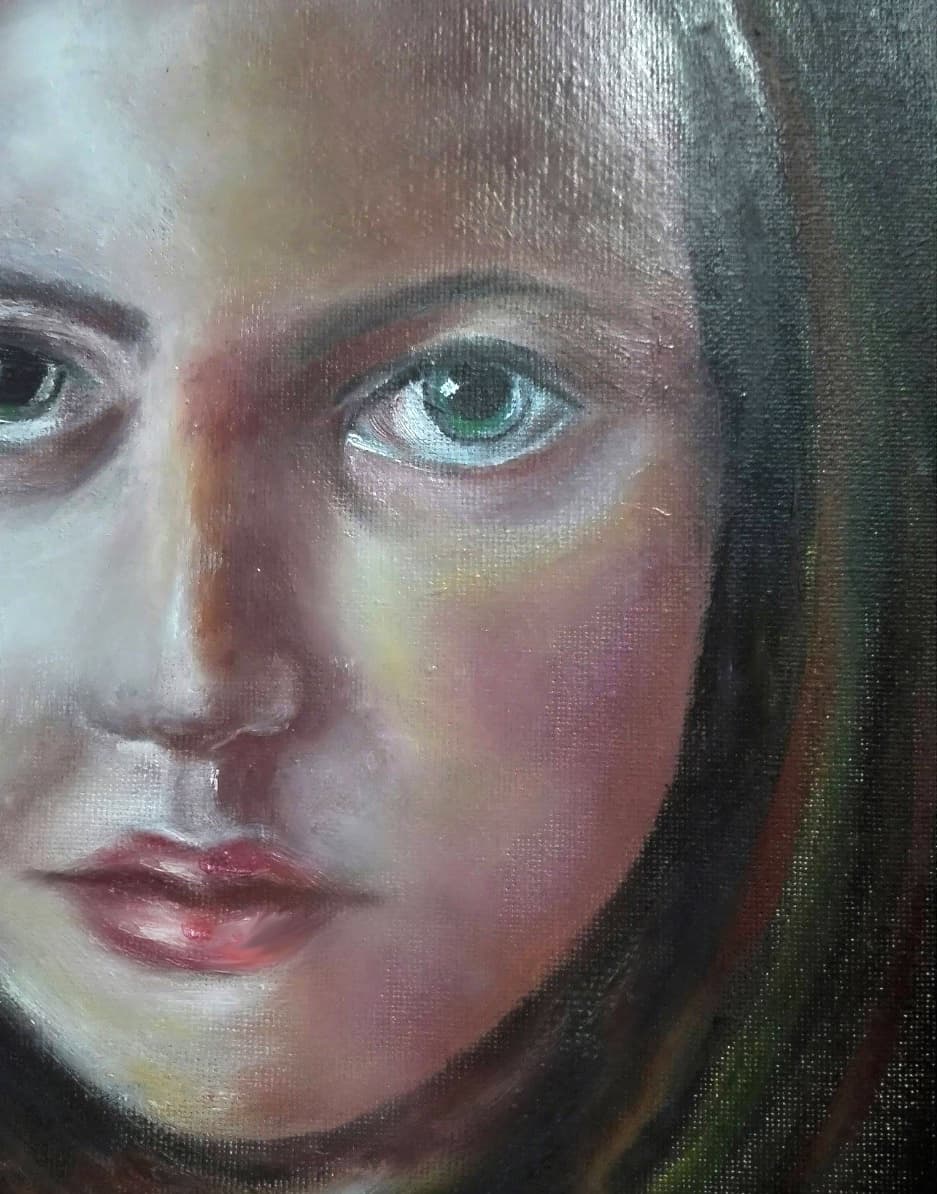 Girl with green eyes