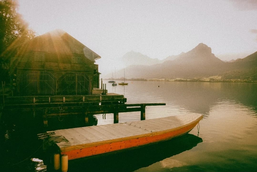 Boat at Mountain Lake