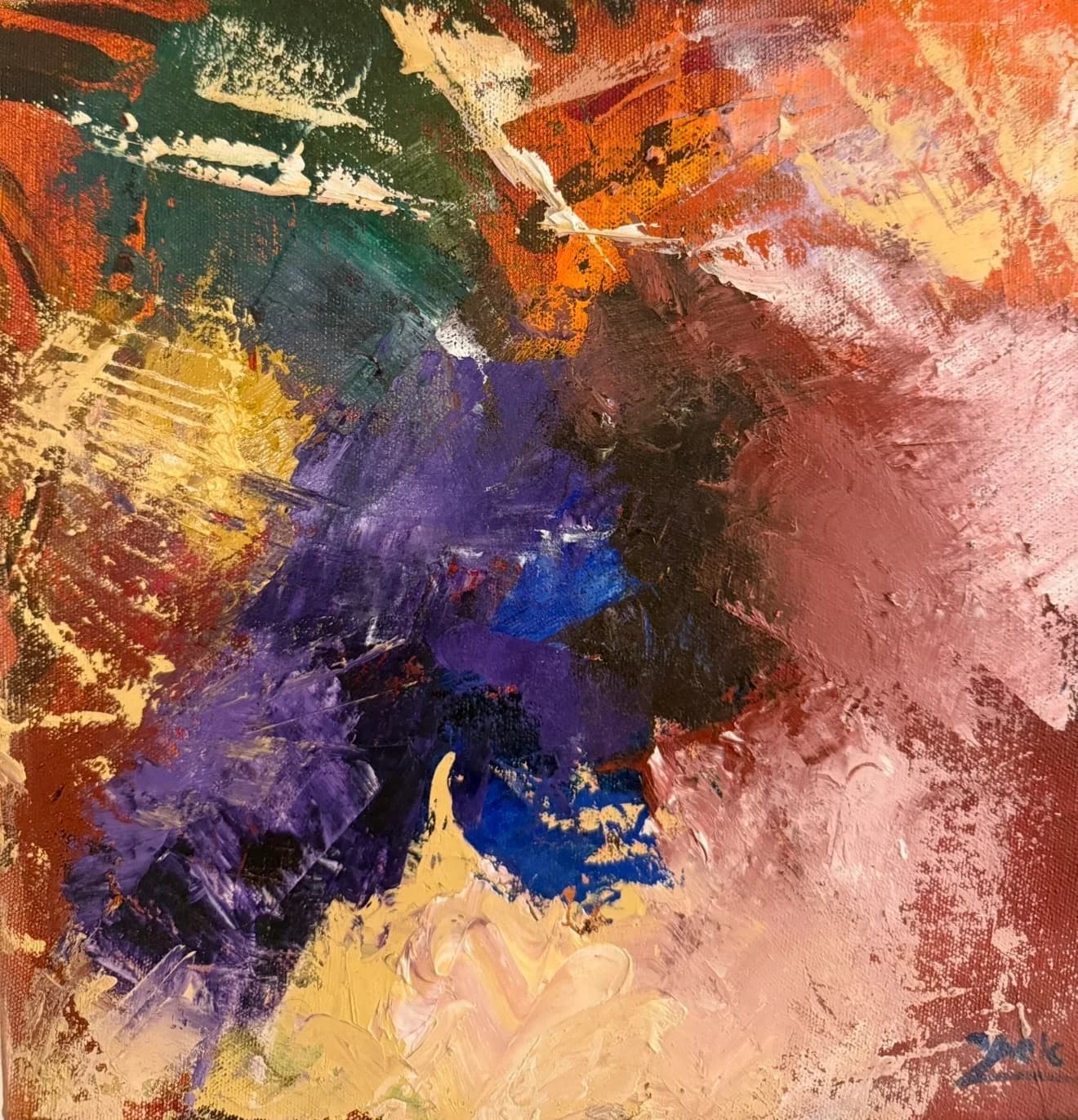 Violet Burst in Ochre