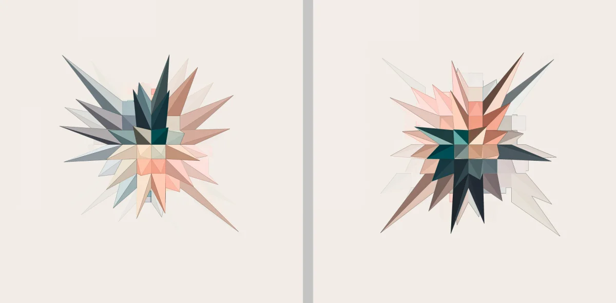 Two stars Diptych -Limited Edition of 10 2