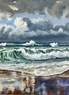 Breakers Under a Storm Sky