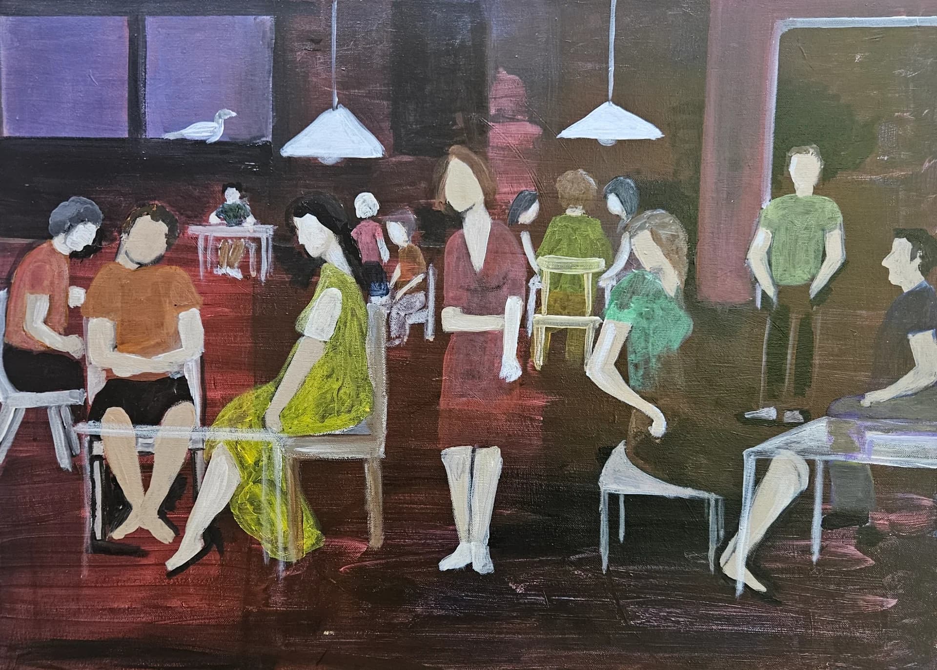 Anonymous in a coffe shop