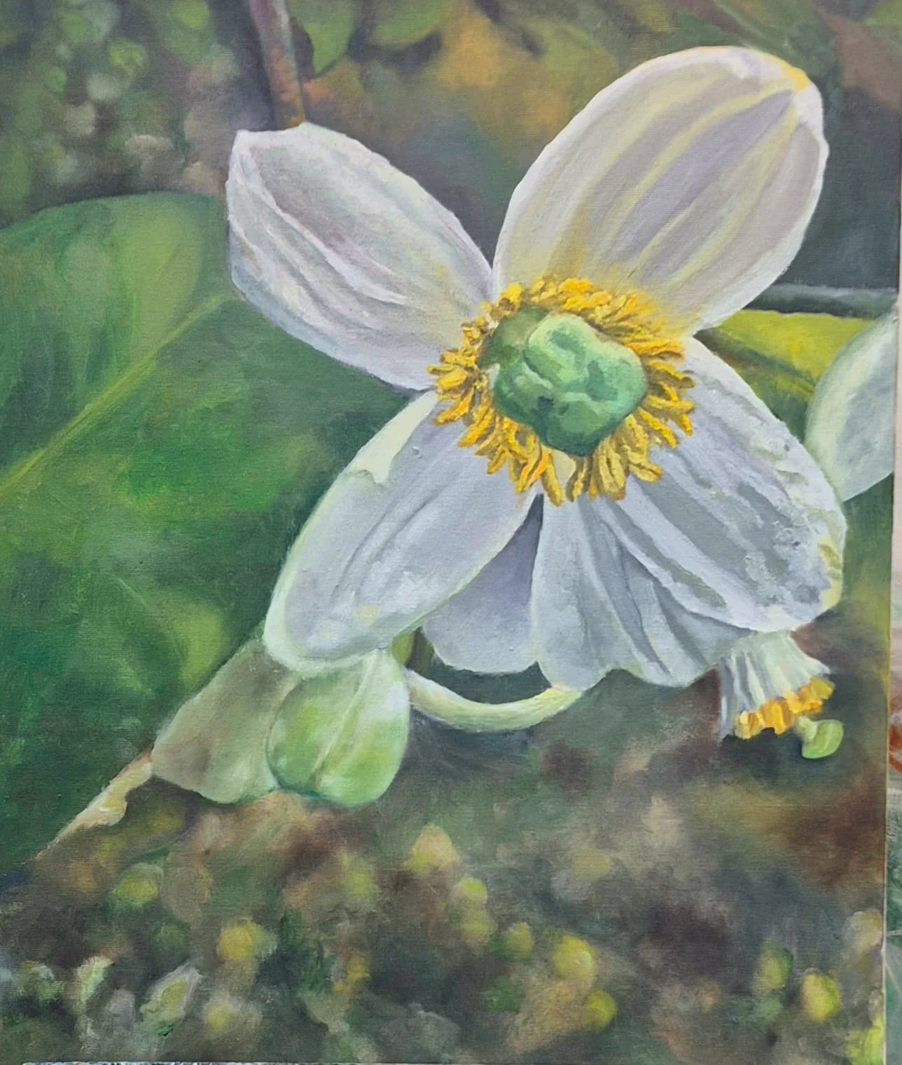 White Bloom in Green