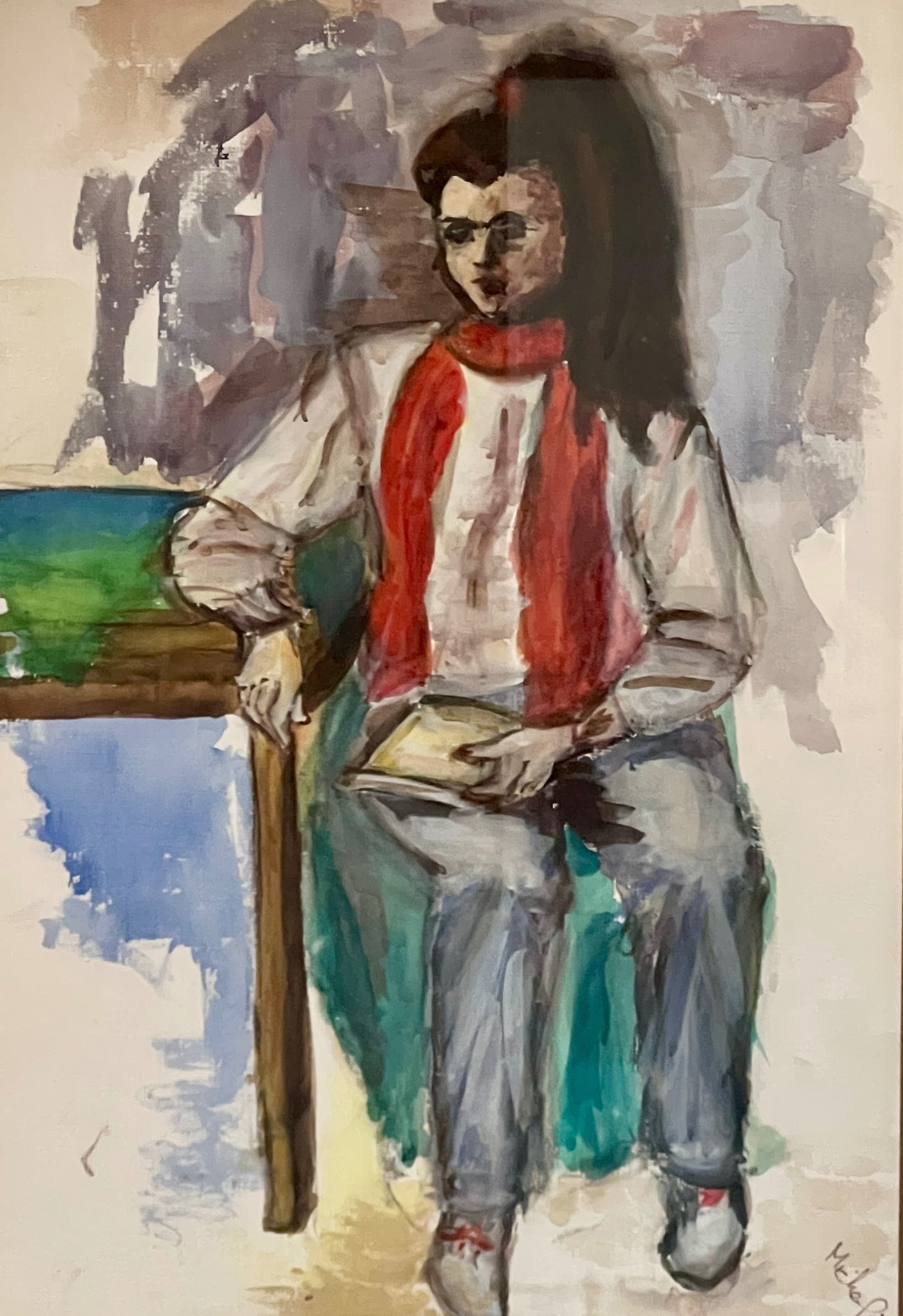 Woman with a Red Scarf