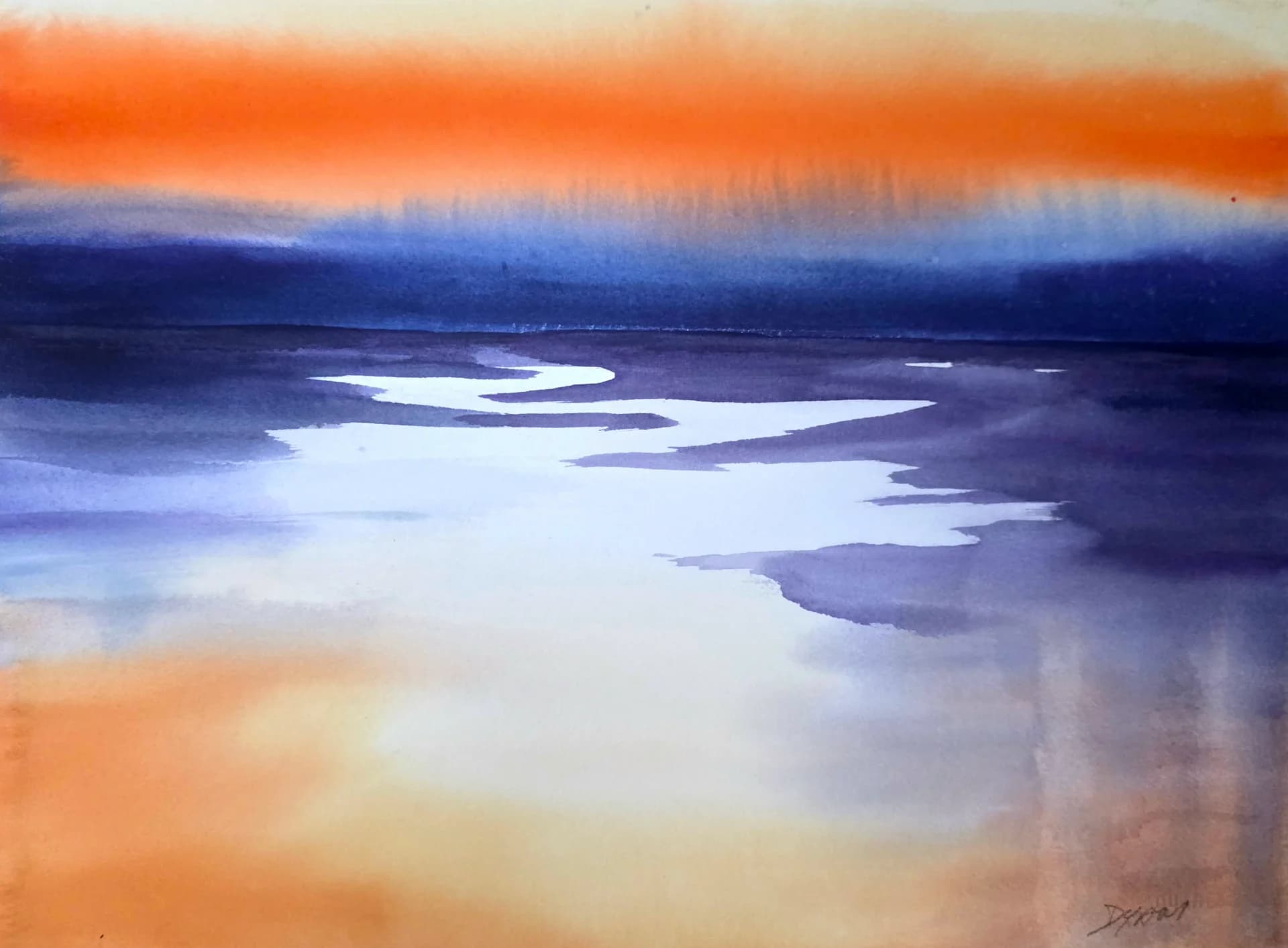 Orange Horizon, Violet Water