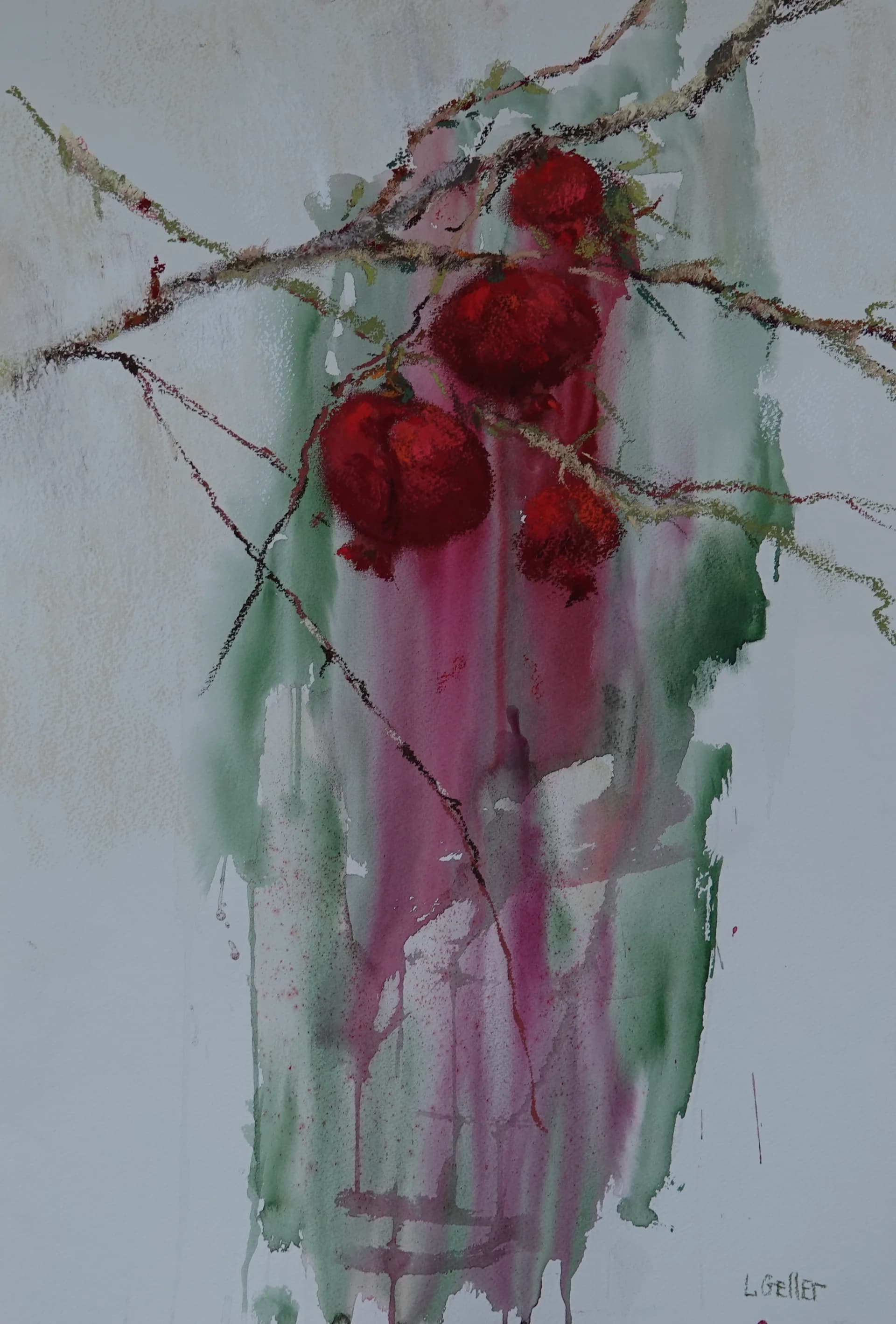 Crimson Fruit Among Branches