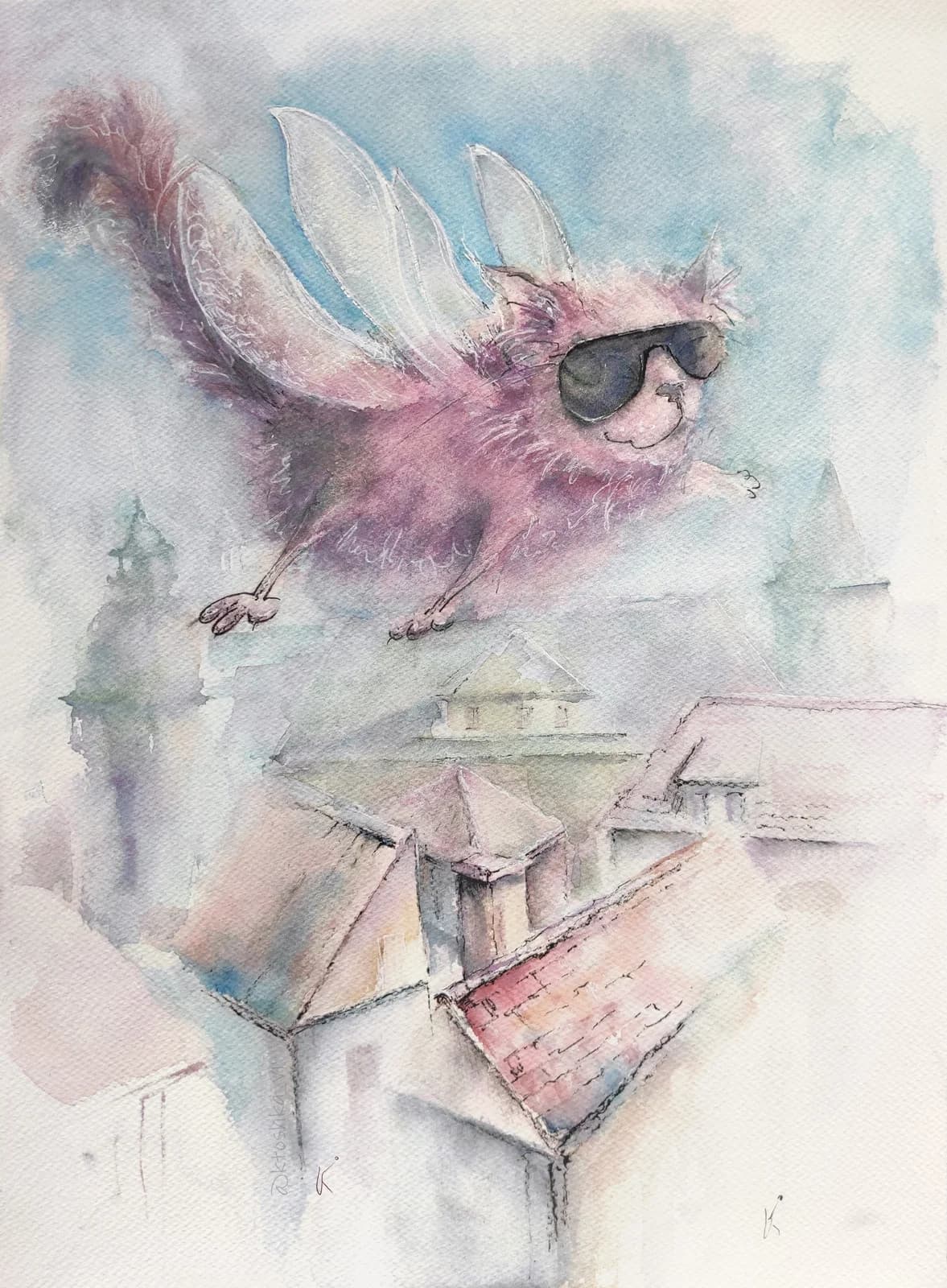 Once Upon a Time, a Pink Cat Appeared in the City of N