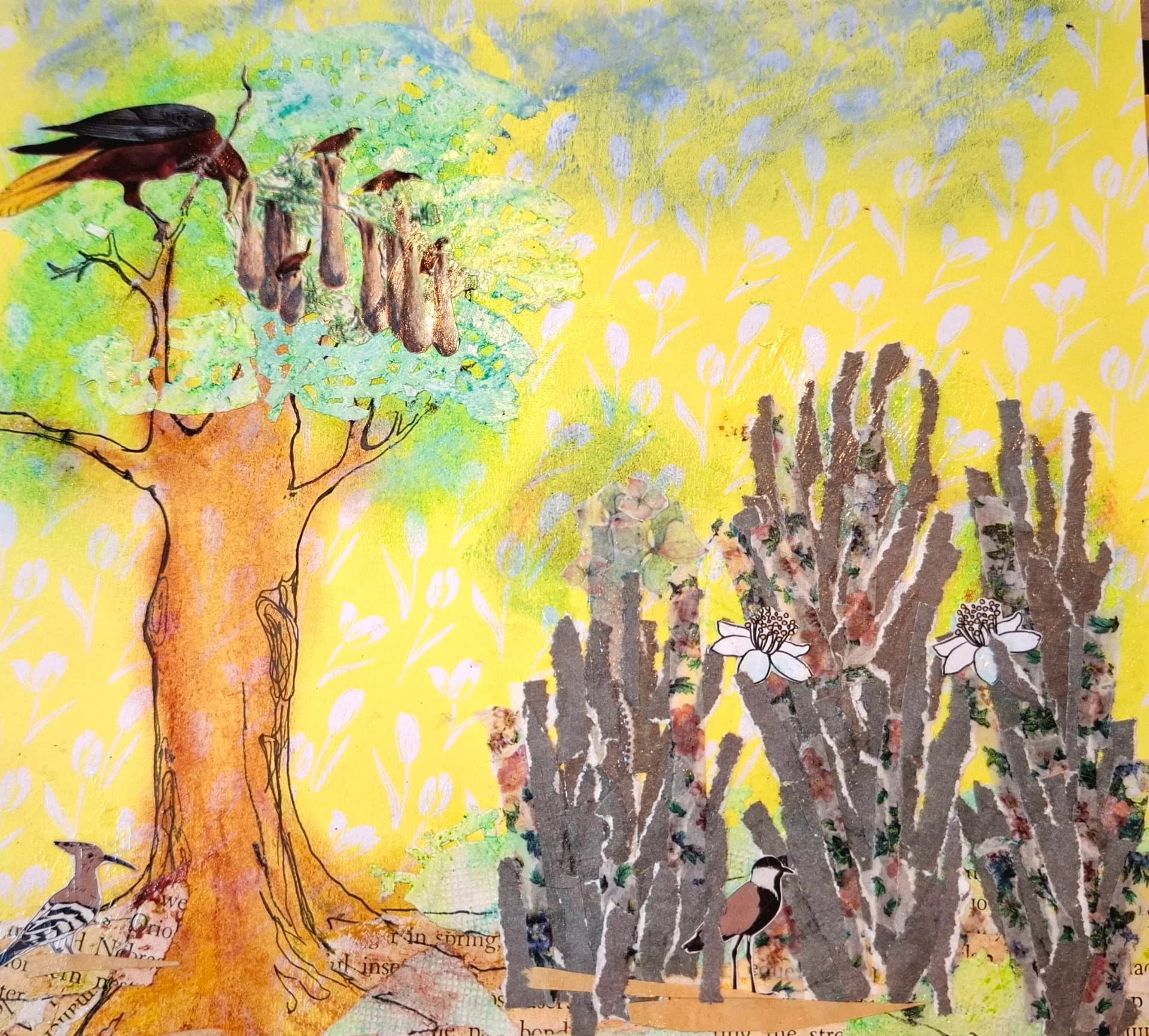 Birds in the Yellow Grove