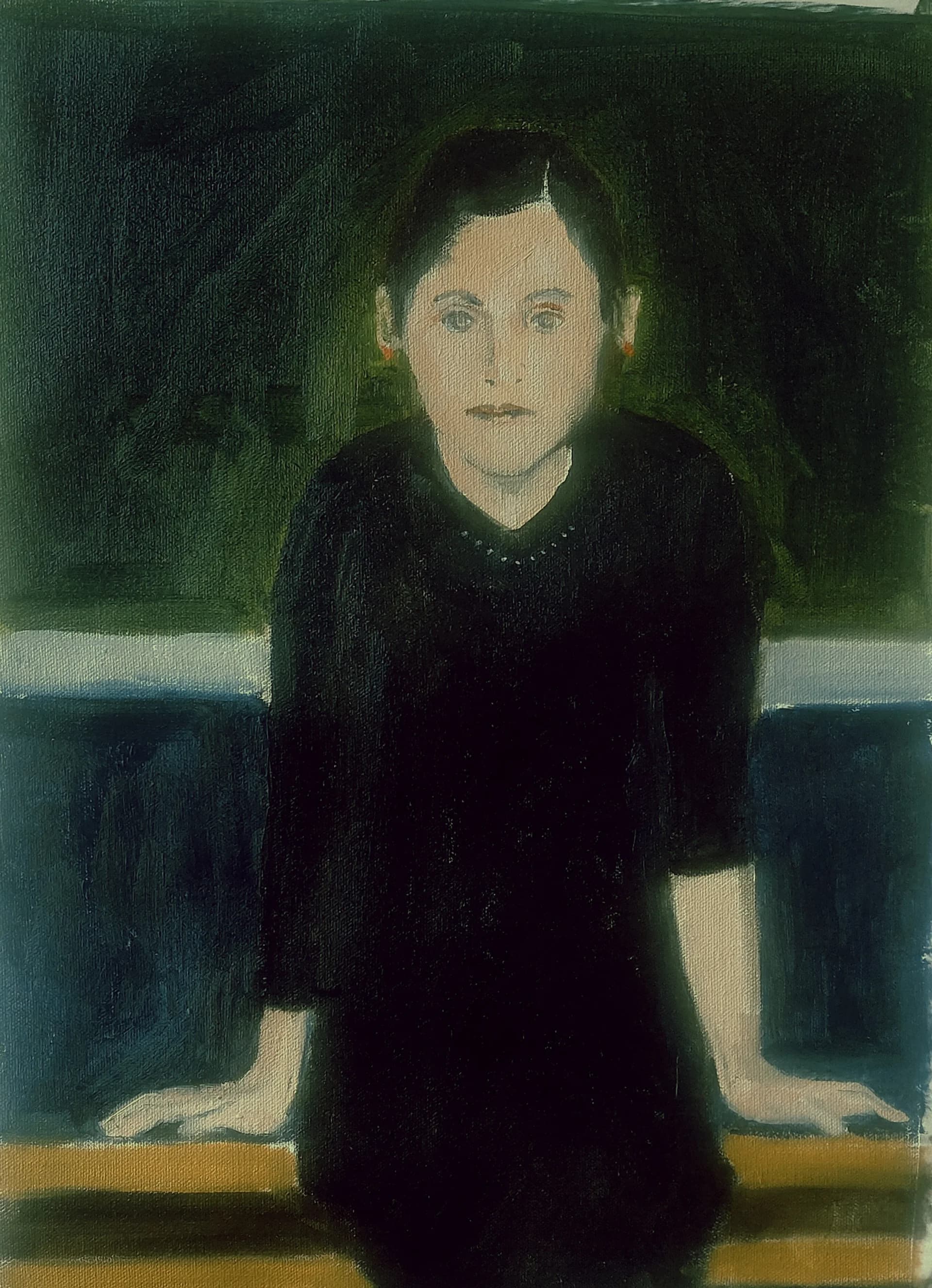 Seated in Deep Green