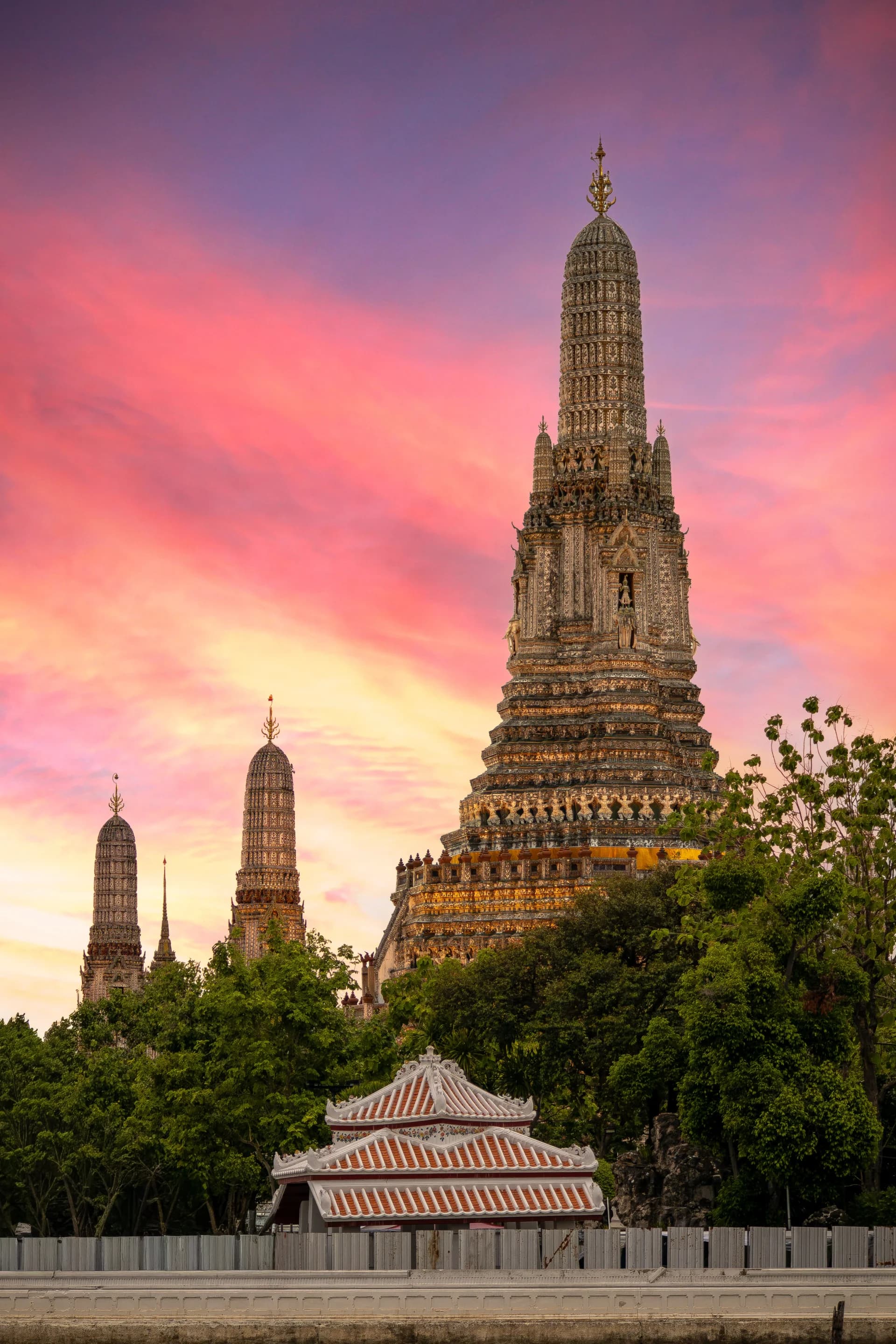 Spires Beneath a Rose Sky