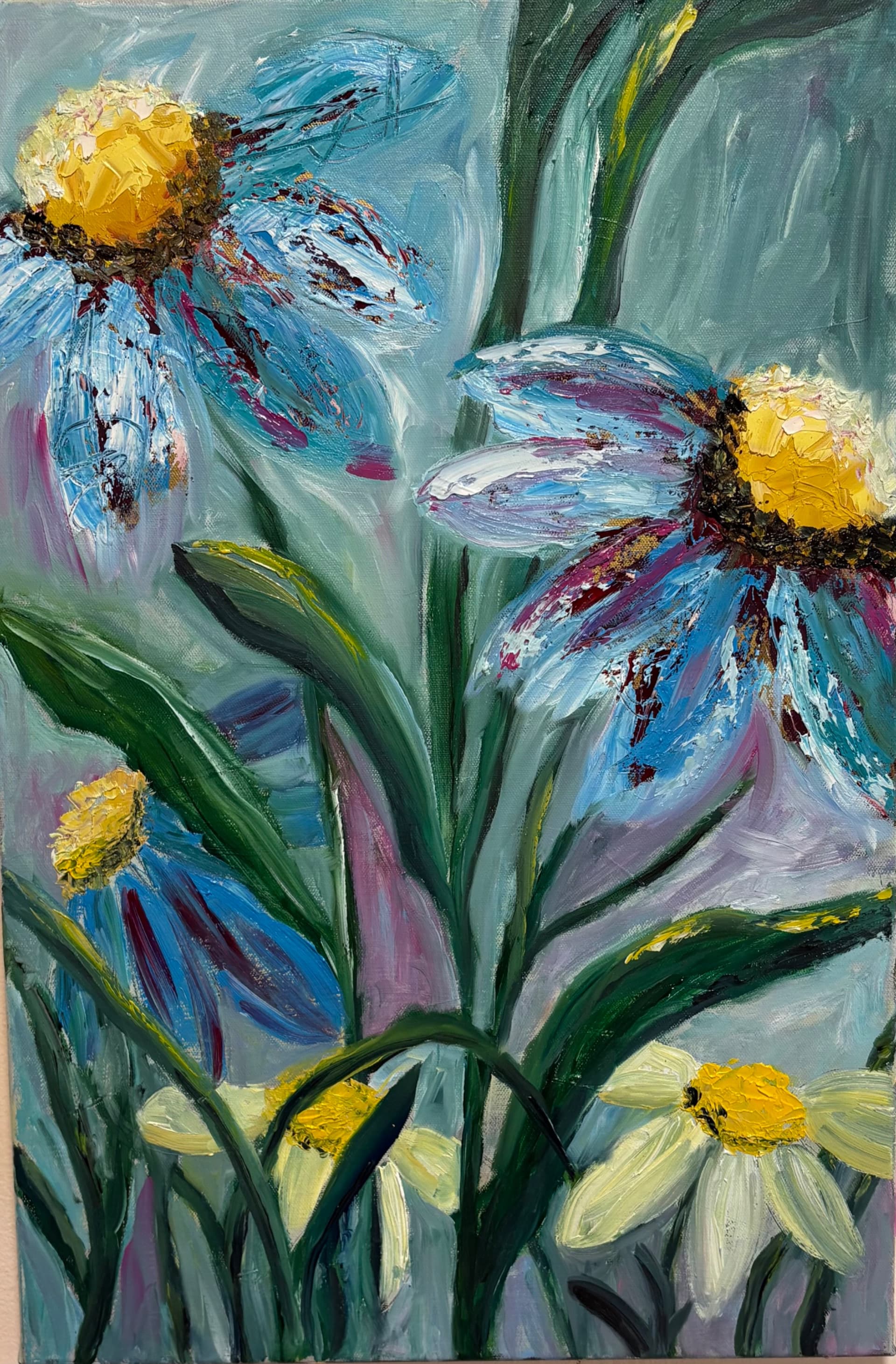 Blue Blooms in Motion