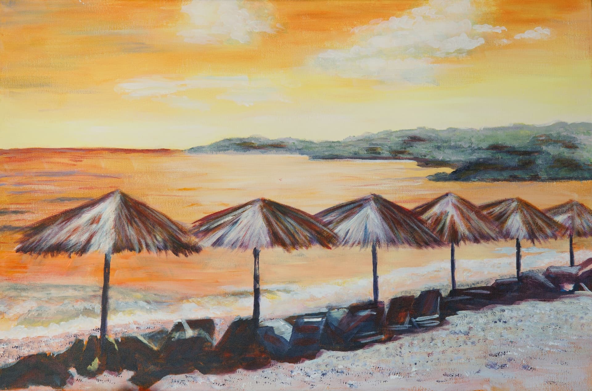 Parasols on the Golden Shore