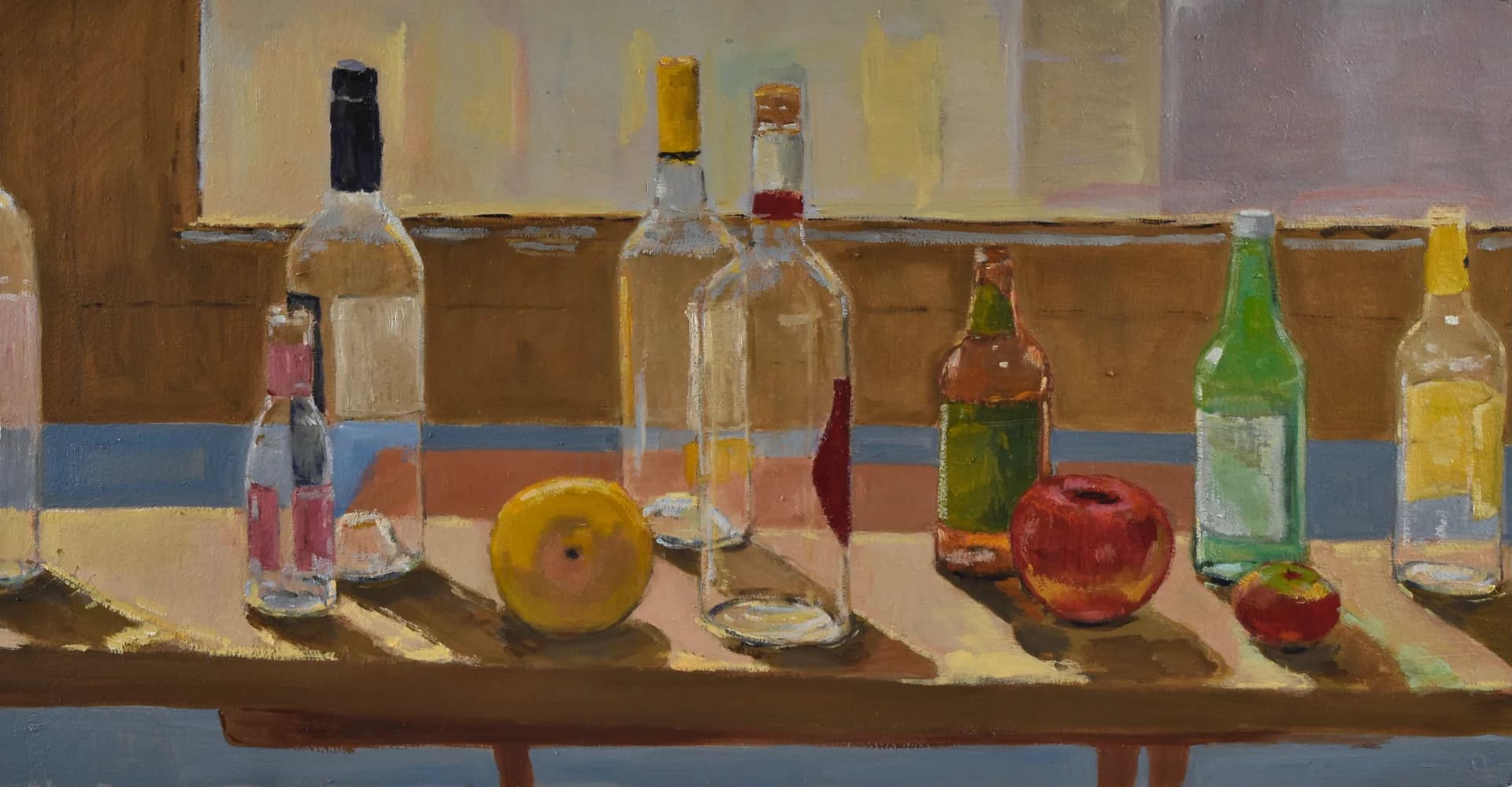 Bottles, Fruit, and Shadows