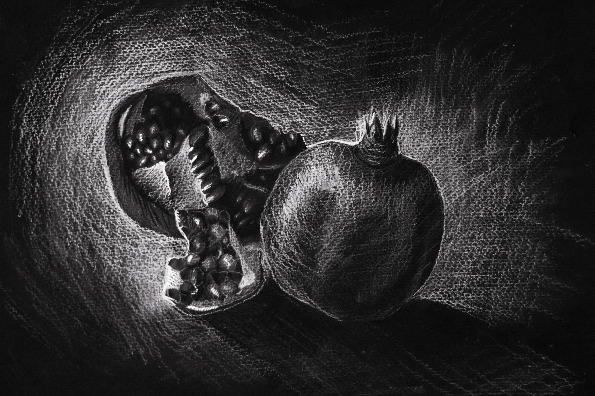 Pomegranates in Shadow
