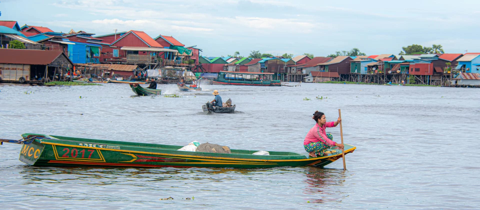 Busy Floating Fish Village