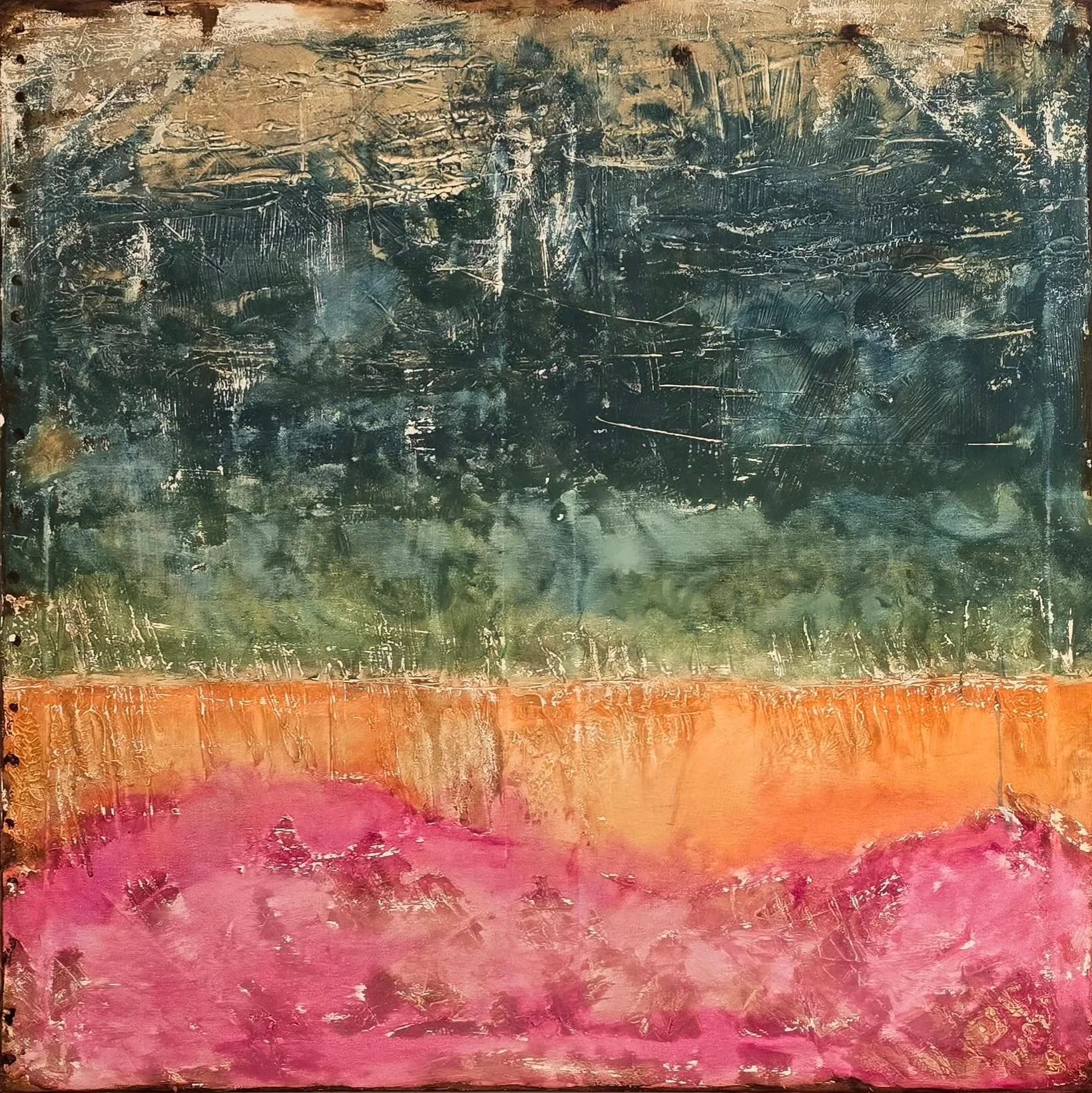 Strata in Pink and Teal