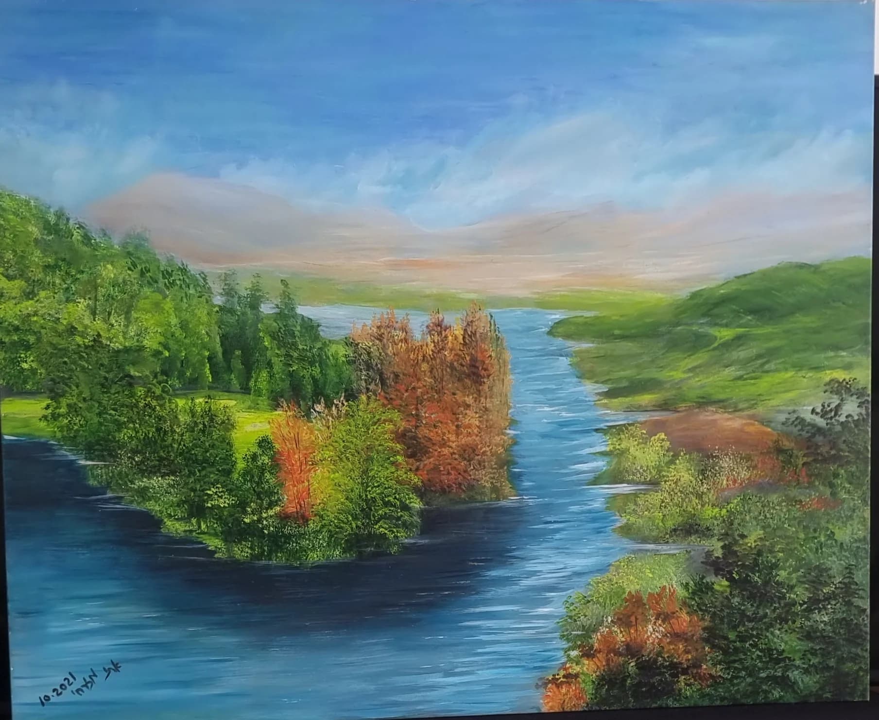 River Through Green Hills